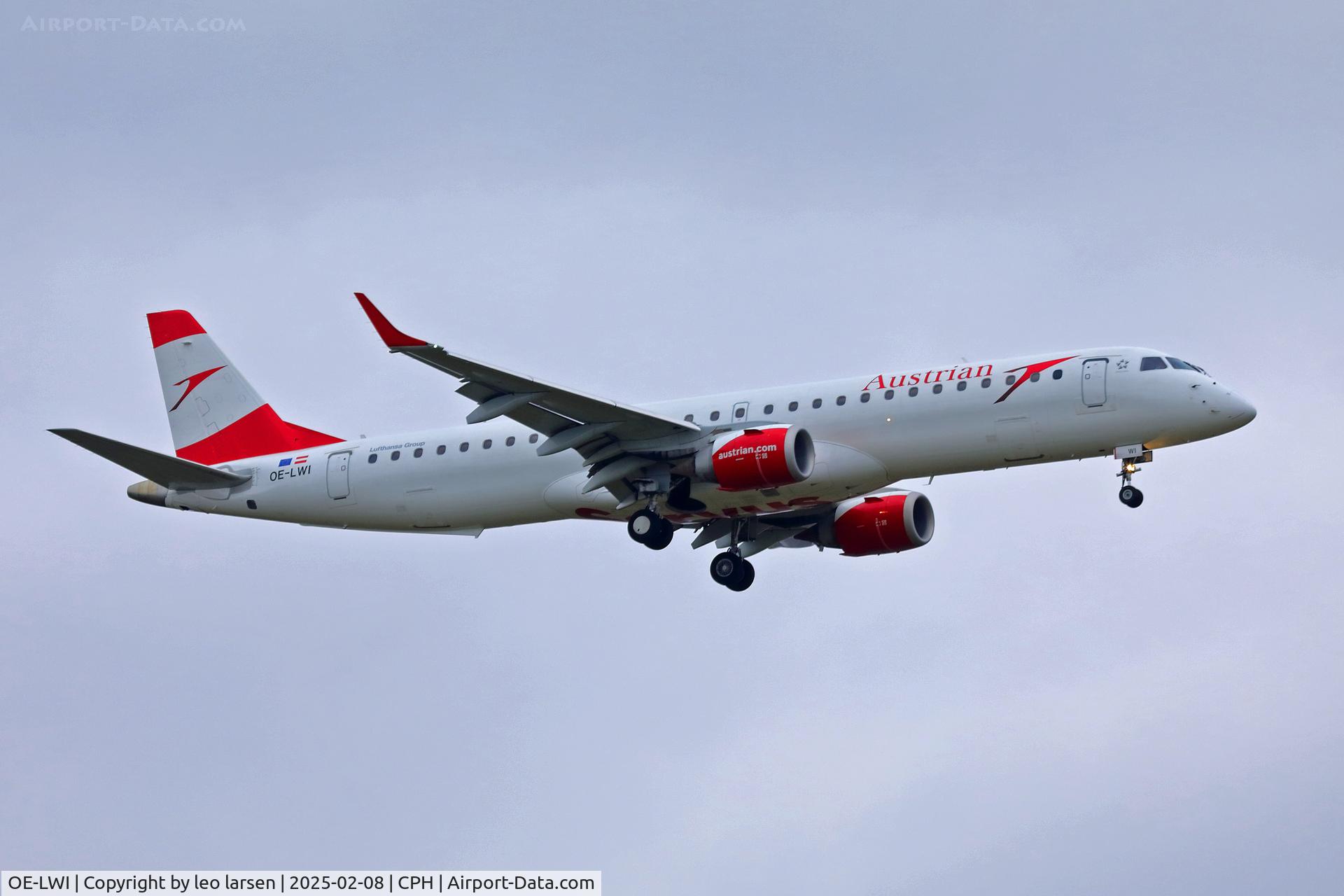 OE-LWI, 2011 Embraer 195LR (ERJ-190-200LR) C/N 19000500, Copenhagen 8.2.2025
