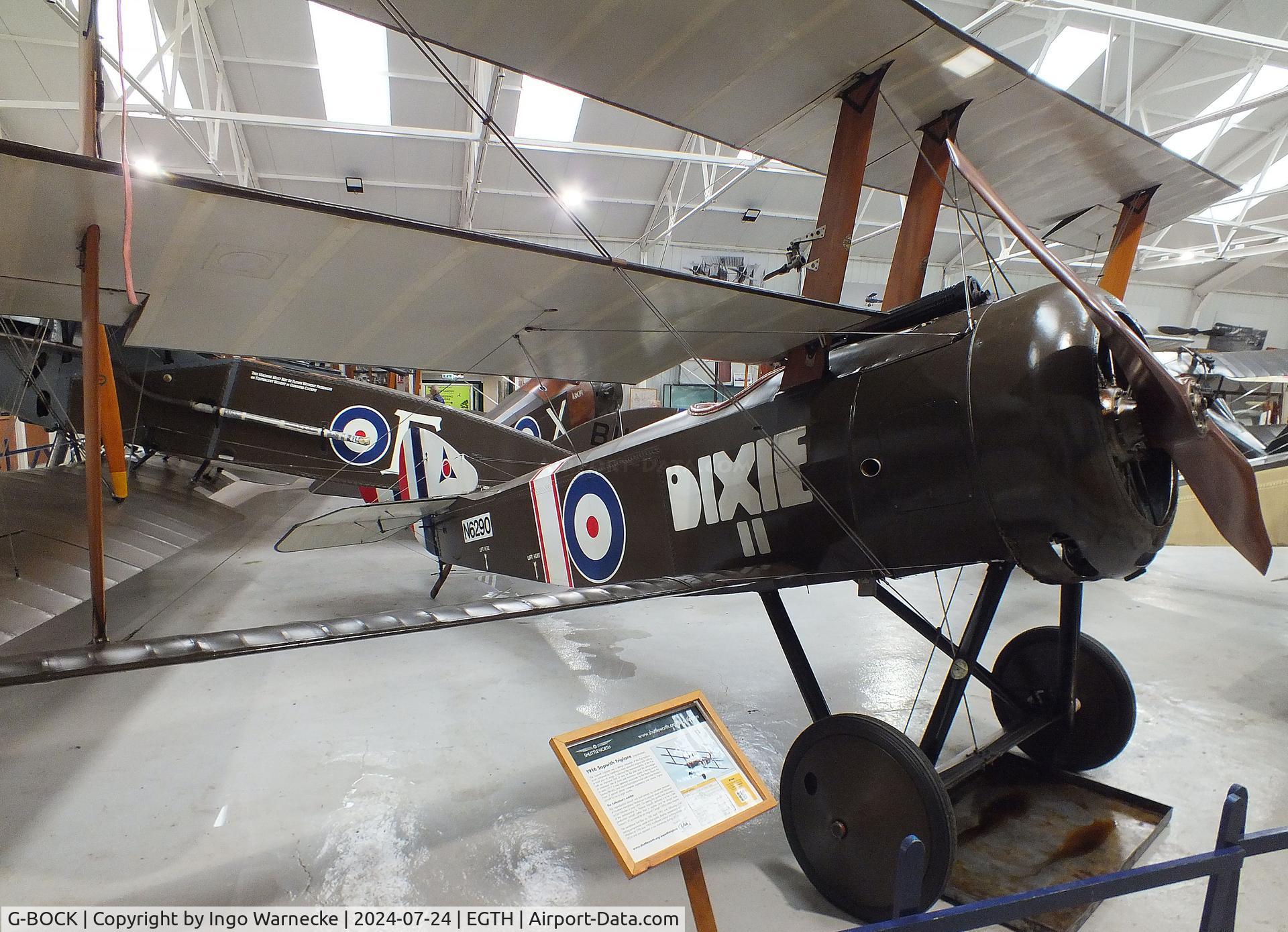 G-BOCK, 1980 Sopwith Triplane Replica C/N NAW-1, Sopwith Triplane replica at the Shuttleworth Collection, Biggleswade