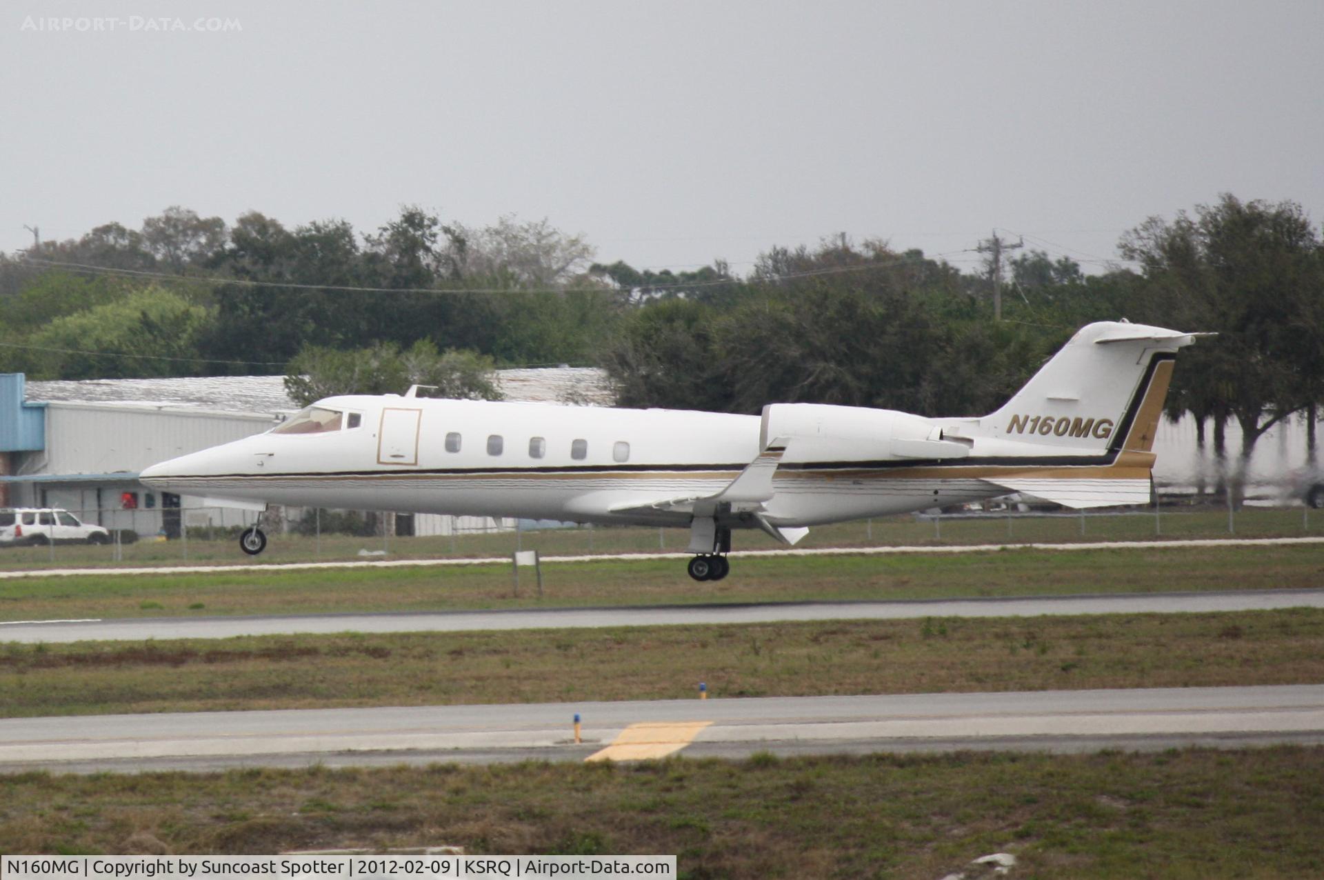 N160MG, 2001 Learjet Inc 60 C/N 244, N160MG arrives on Runway 32 at Sarasota-Bradenton International Airport