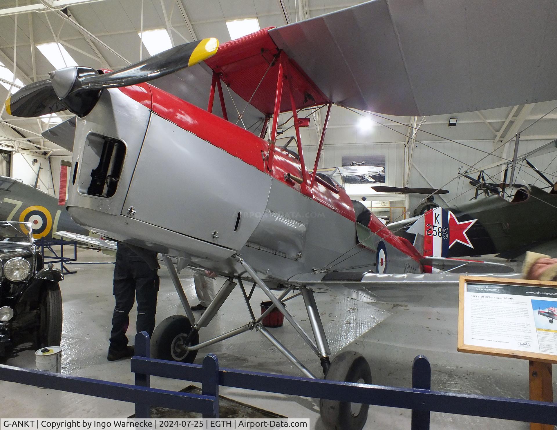 G-ANKT, 1942 De Havilland DH-82A Tiger Moth II C/N 85087, De Havilland D.H.82A Tiger Moth at the Shuttleworth Collection, Biggleswade