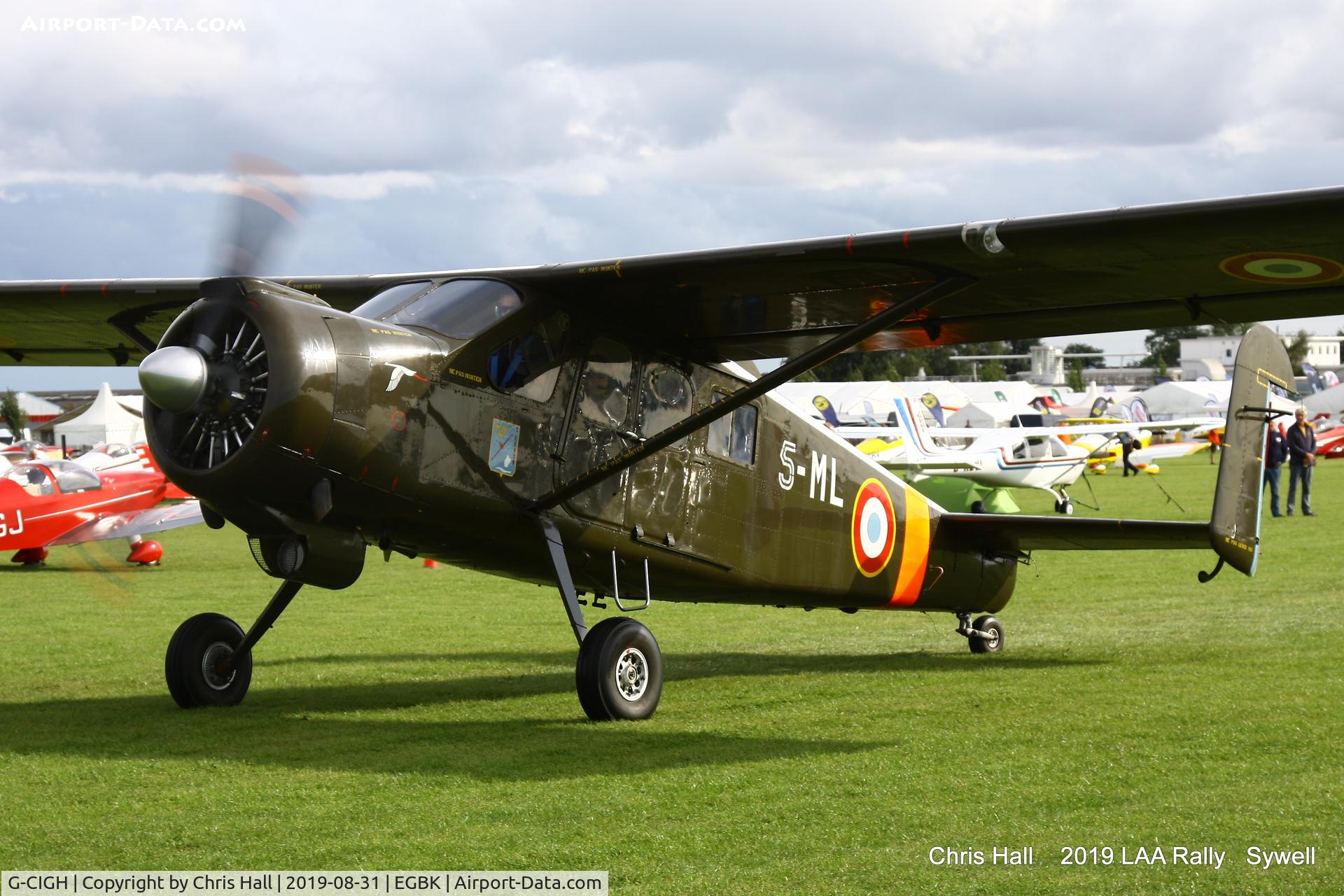 G-CIGH, 1960 Max Holste MH.1521M Broussard C/N 255, 2019 LAA Rally, Sywell