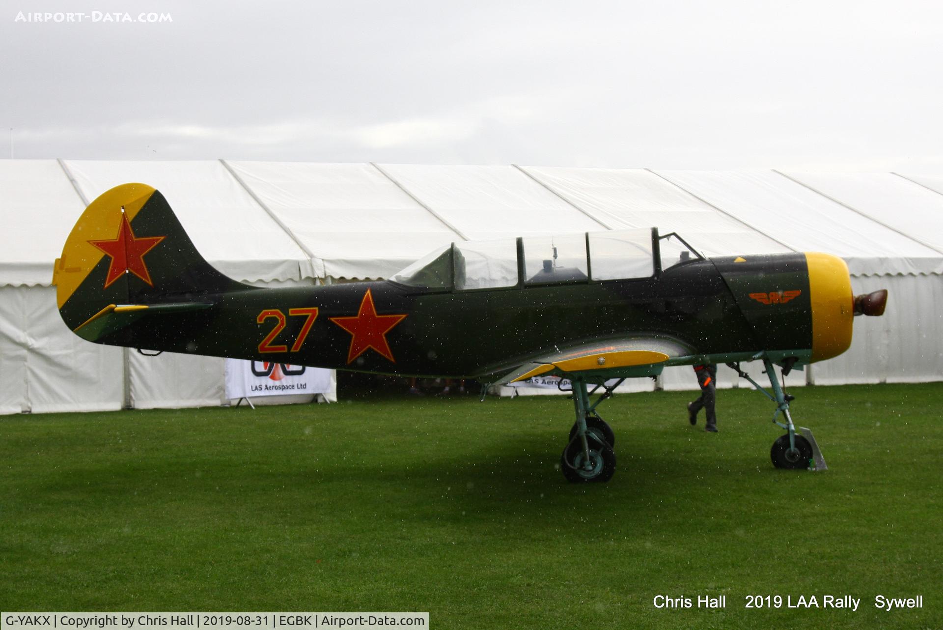 G-YAKX, 1991 Yakovlev (Aerostar) Yak-52 C/N 9111307, 2019 LAA Rally, Sywell