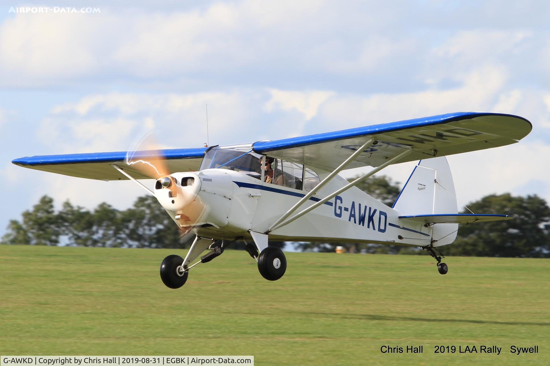 G-AWKD, 1947 Piper PA-17 Vagabond C/N 17-192, 2019 LAA Rally, Sywell