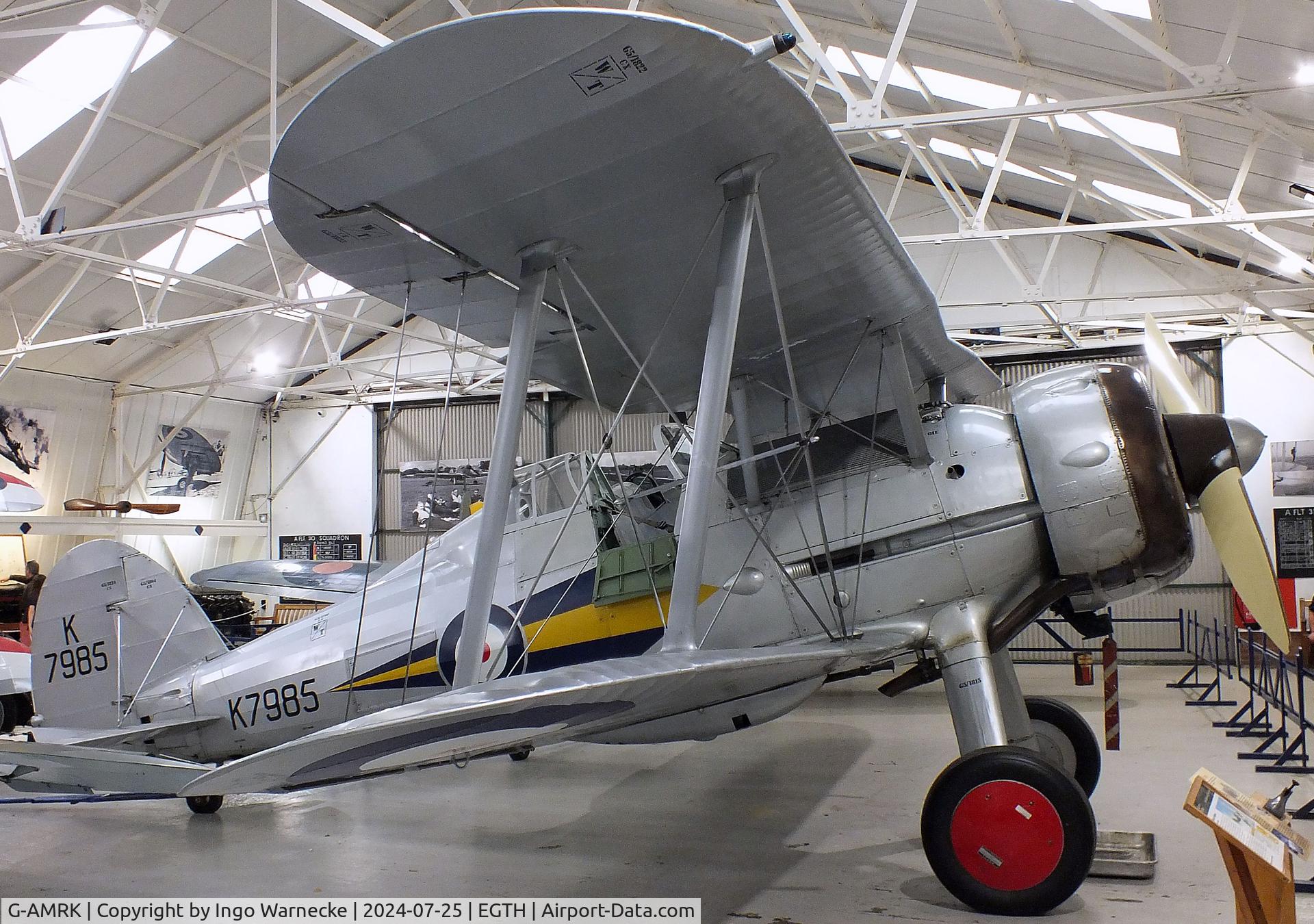 G-AMRK, 1937 Gloster Gladiator Mk1 C/N [L8032], Gloster Gladiator Mk1 at the Shuttleworth Collection, Biggleswade