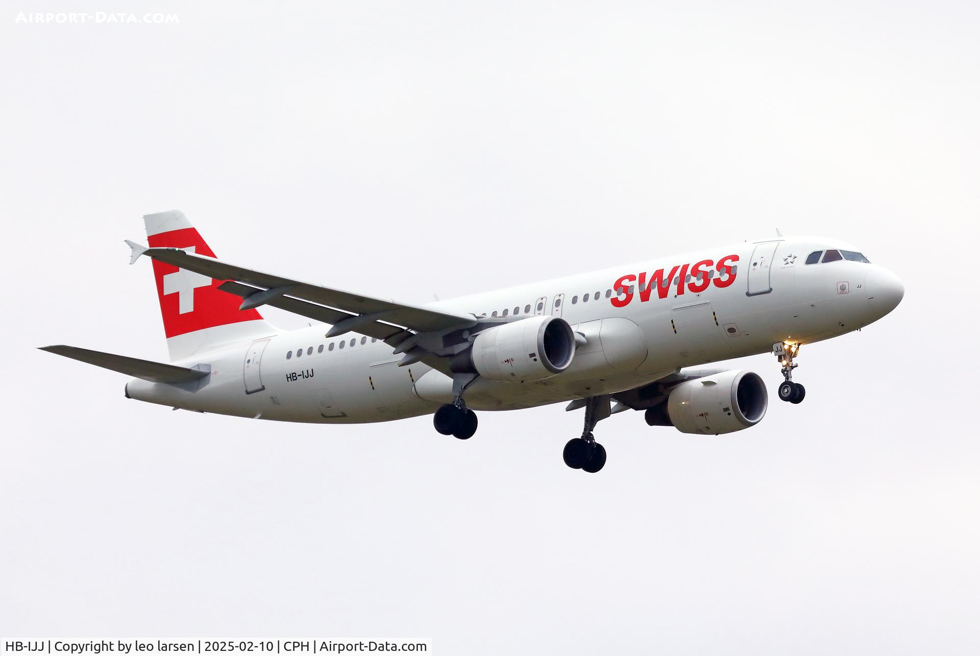HB-IJJ, 1996 Airbus A320-214 C/N 585, Copenhagen 10.2.2025