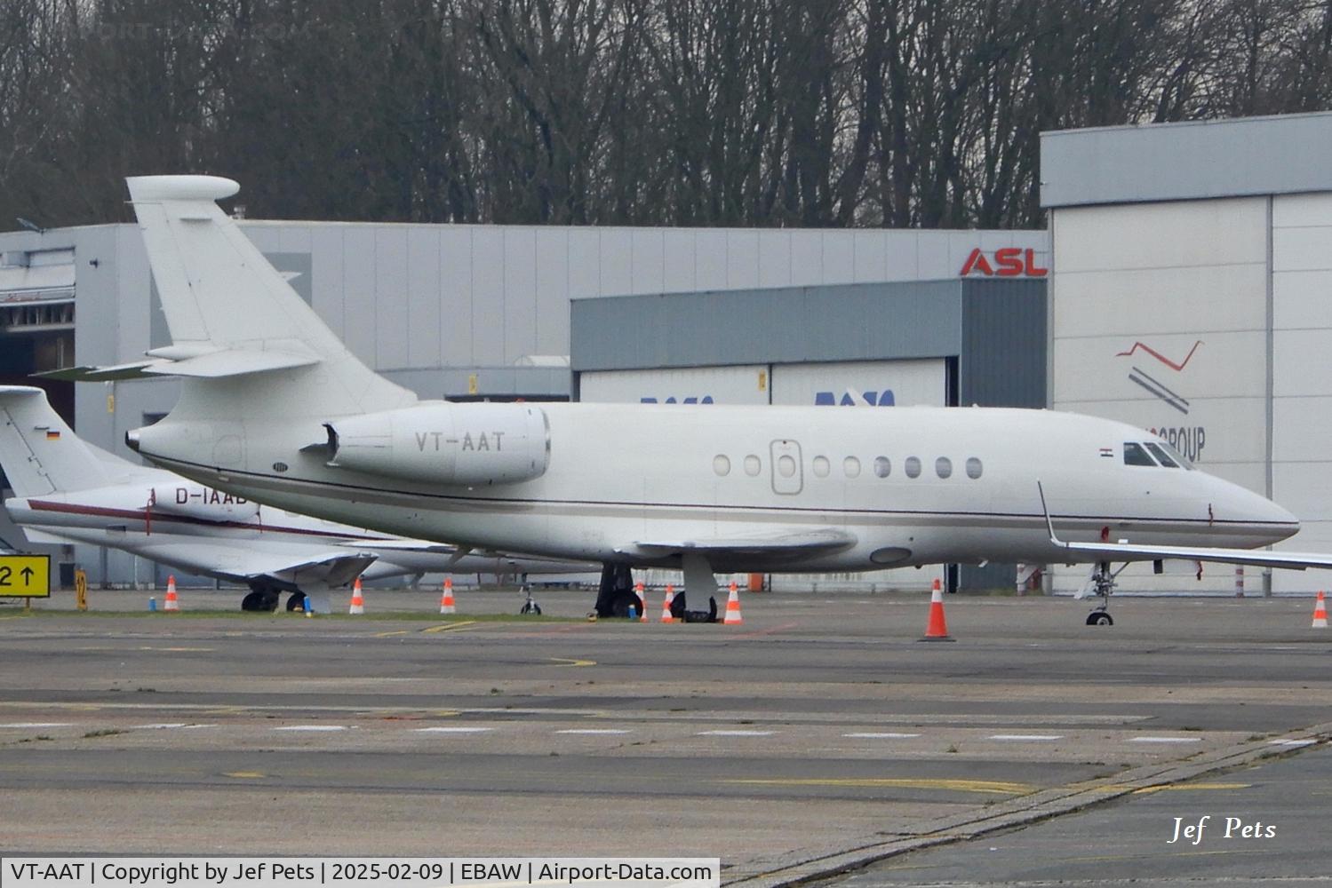 VT-AAT, 2006 Dassault Falcon 2000 C/N 225, At Antwerp Airport.