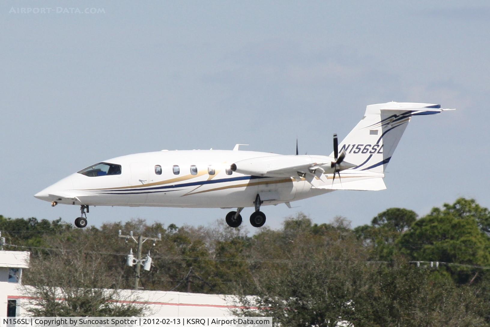 N156SL, 2006 Piaggio P-180 Avanti C/N 1115, Avantair Flight 156 arrives on Runway 32 at Sarasota-Bradenton International Airport following a flight from Lewis A Jackson Regional Airport