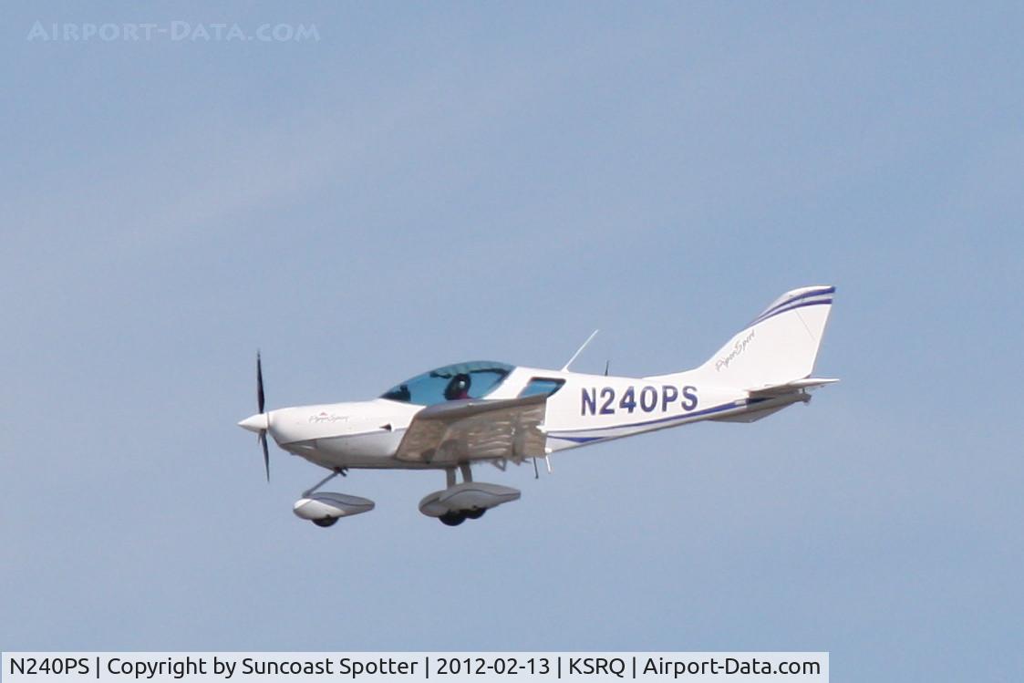N240PS, 2010 SportCruiser Piper Sport C/N P1001077, N240PS flies over Sarasota-Bradenton International Airport