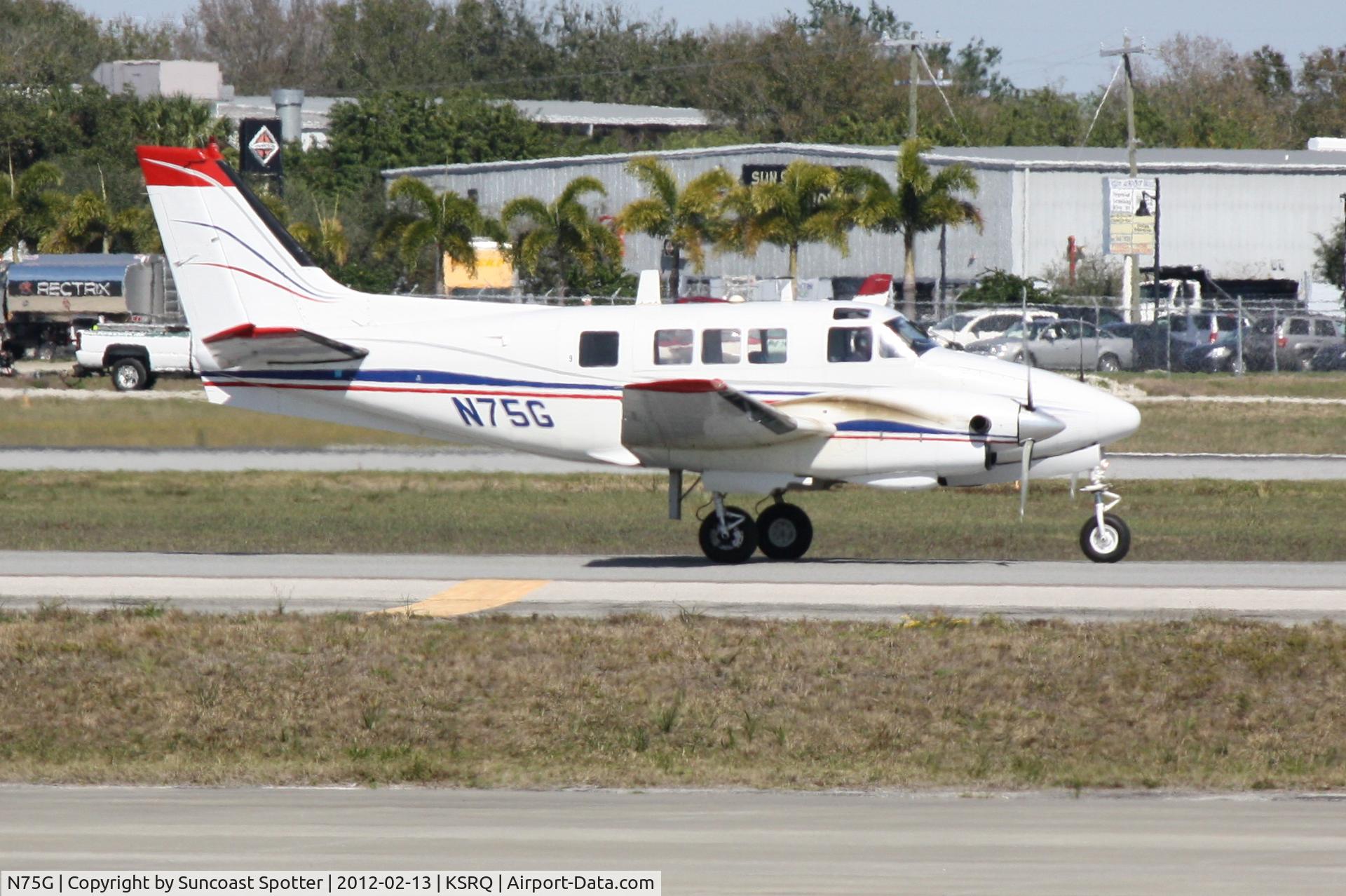 N75G, 1967 Beech U-21A Ute C/N LM-83, N75G taxis for departure from Sarasota-Bradenton International Airport