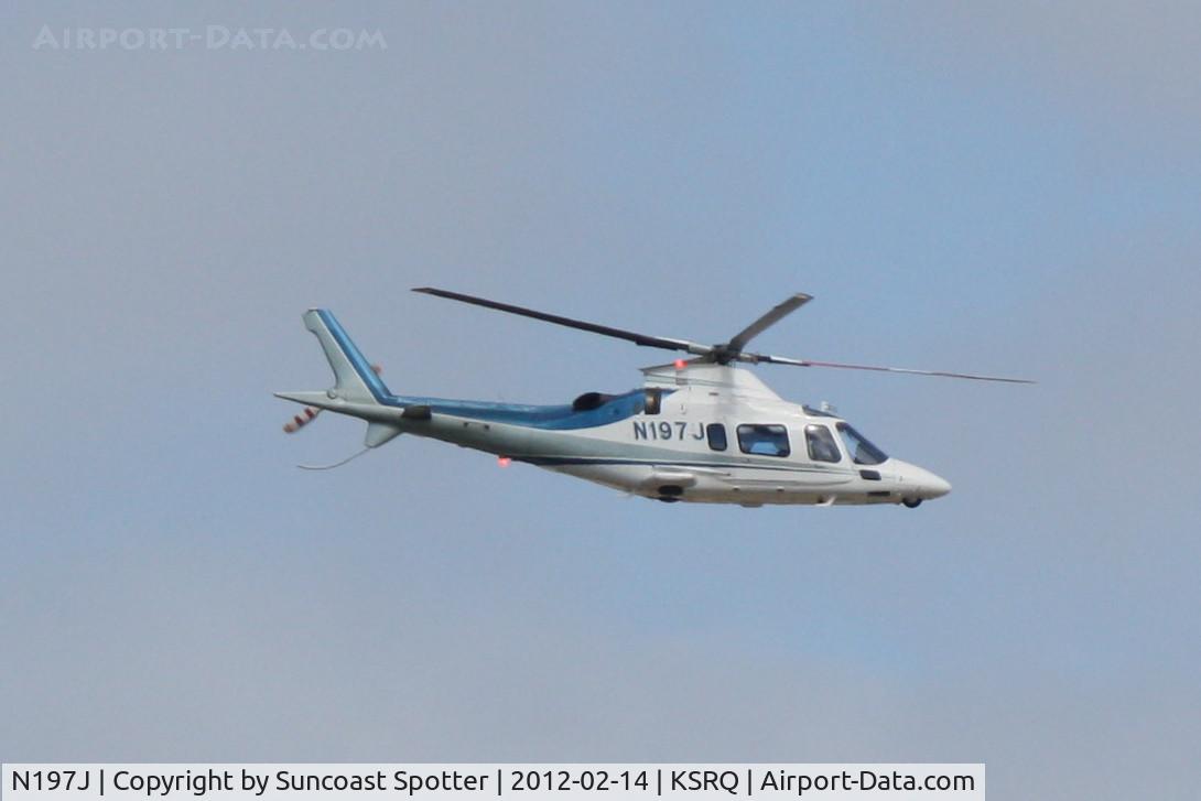 N197J, 2004 Agusta A-109E C/N 11616, N197J departs Sarasota-Bradenton International Airport