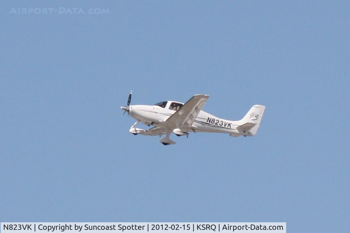 N823VK, 2008 Cirrus SR22 C/N 3130, N823VK departs Runway 22 at Sarasota-Bradenton International Airport