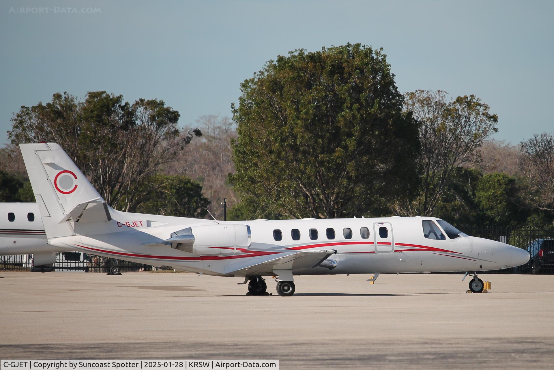 C-GJET, 1997 Cessna 560 C/N 560-0445, Chartright Citation parked on the Private Sky ramp at Southwest Florida International Airport