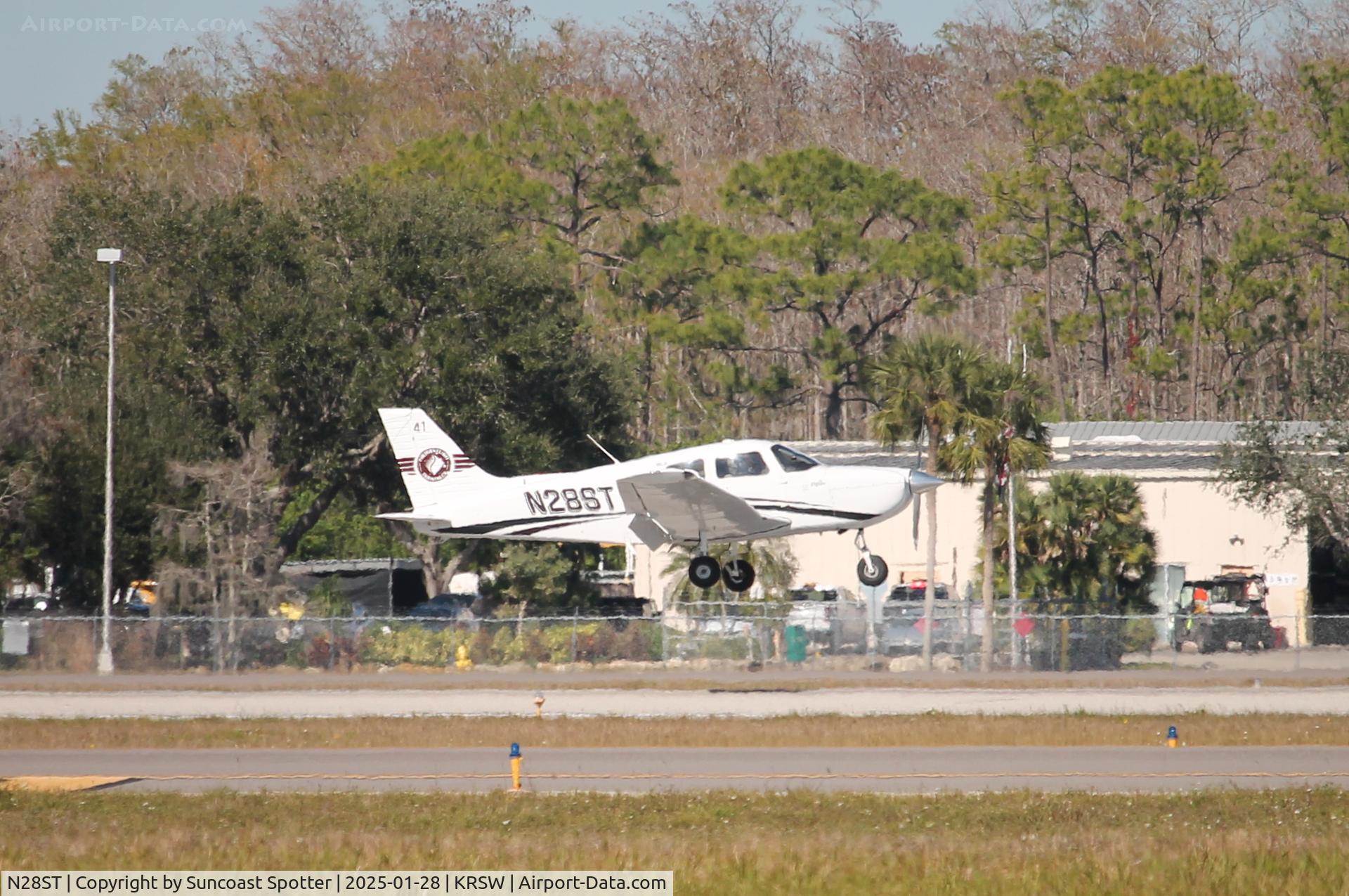 N28ST, 2023 Piper PA-28-181 C/N 28020129, Paragon Pilot performs pattern work at Southwest Florida International Airport
