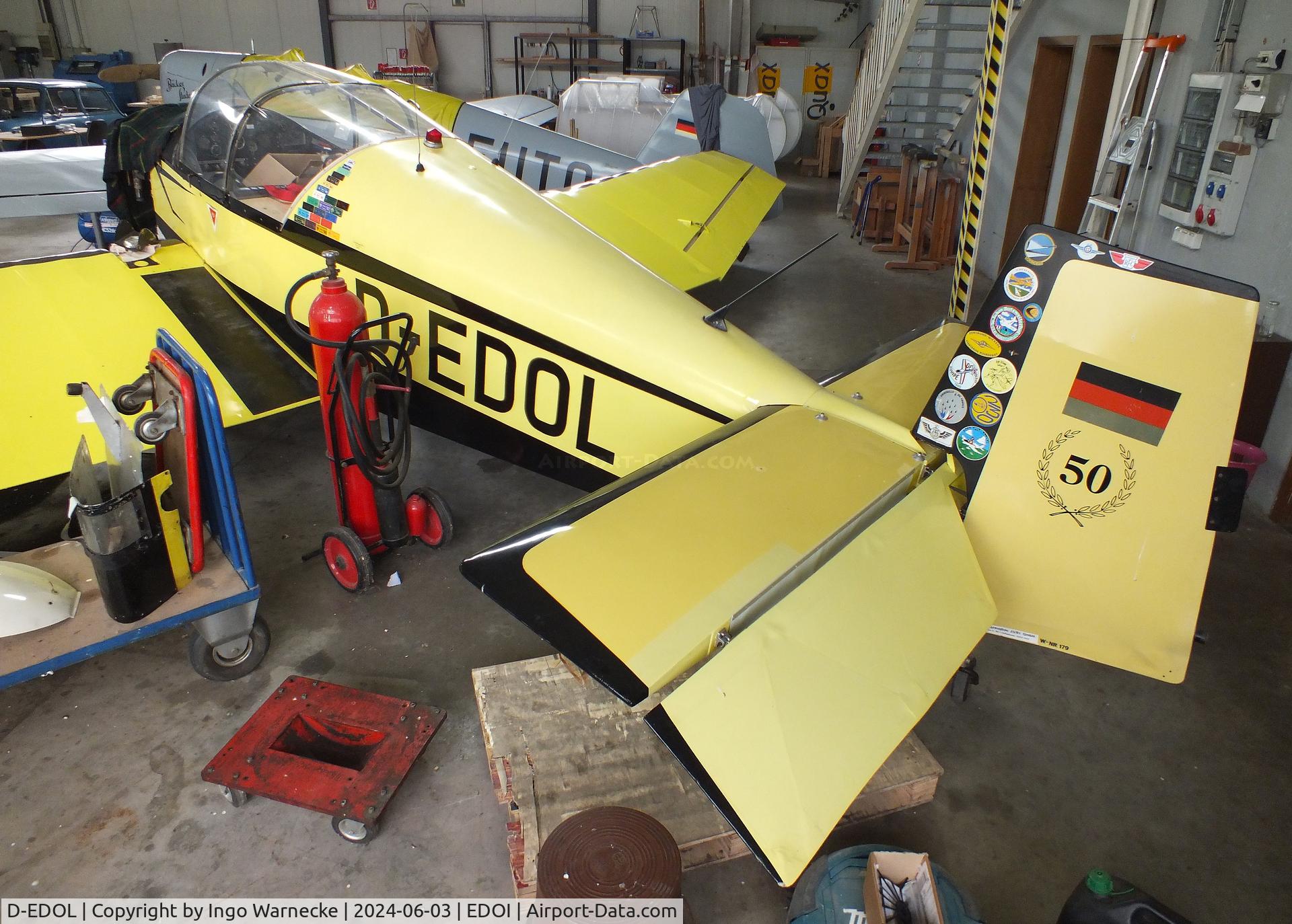 D-EDOL, 1960 Jodel (Wassmer) D-120A Paris-Nice C/N 179, Jodel (Wassmer) D.120A Paris-Nice undergoing maintenance at Bienenfarm airfield (home of part of the collection of Quax, association for the promotion of historic aircraft e.V.), Paulinenaue