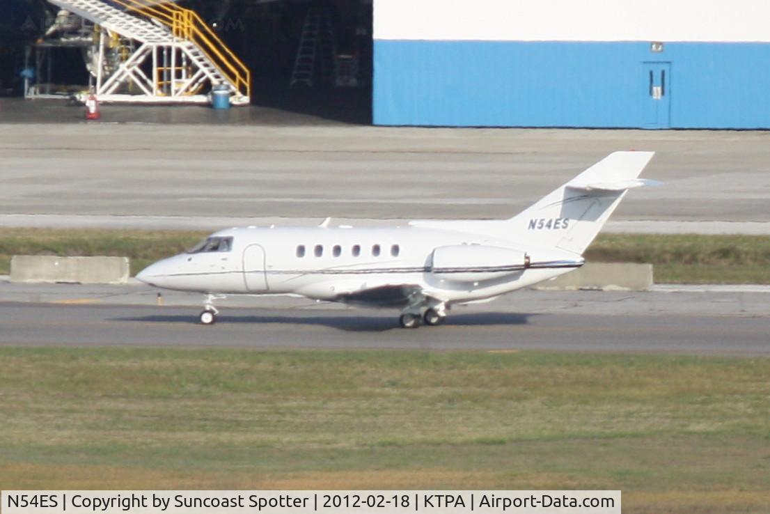 N54ES, 1989 British Aerospace BAe.125 Series 800A C/N 258134, N54ES taxis for departure from Tampa International Airport