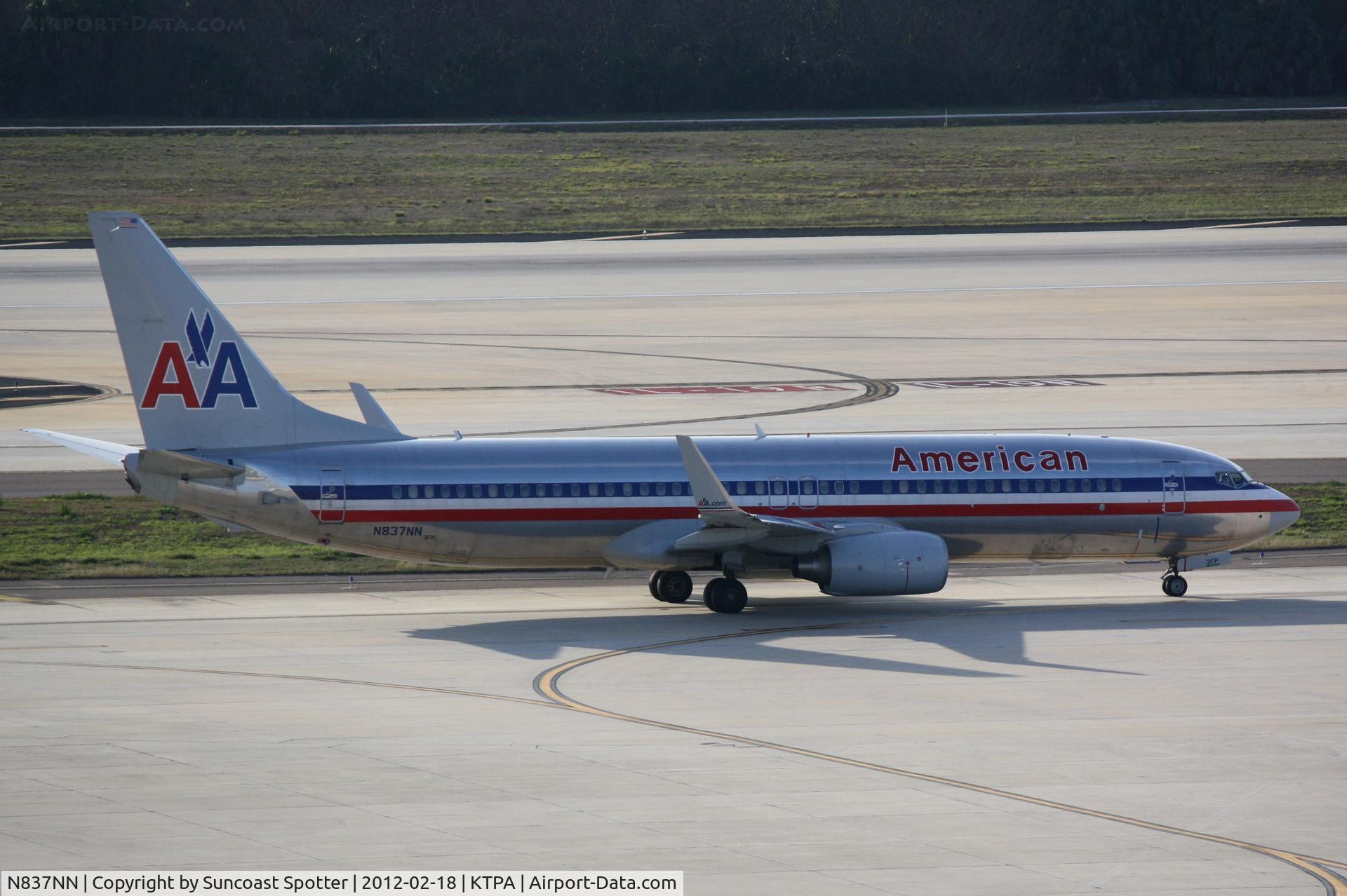 N837NN, 2010 Boeing 737-823 C/N 30908, American Flight 2125 taxis for departure from Tampa International Airport