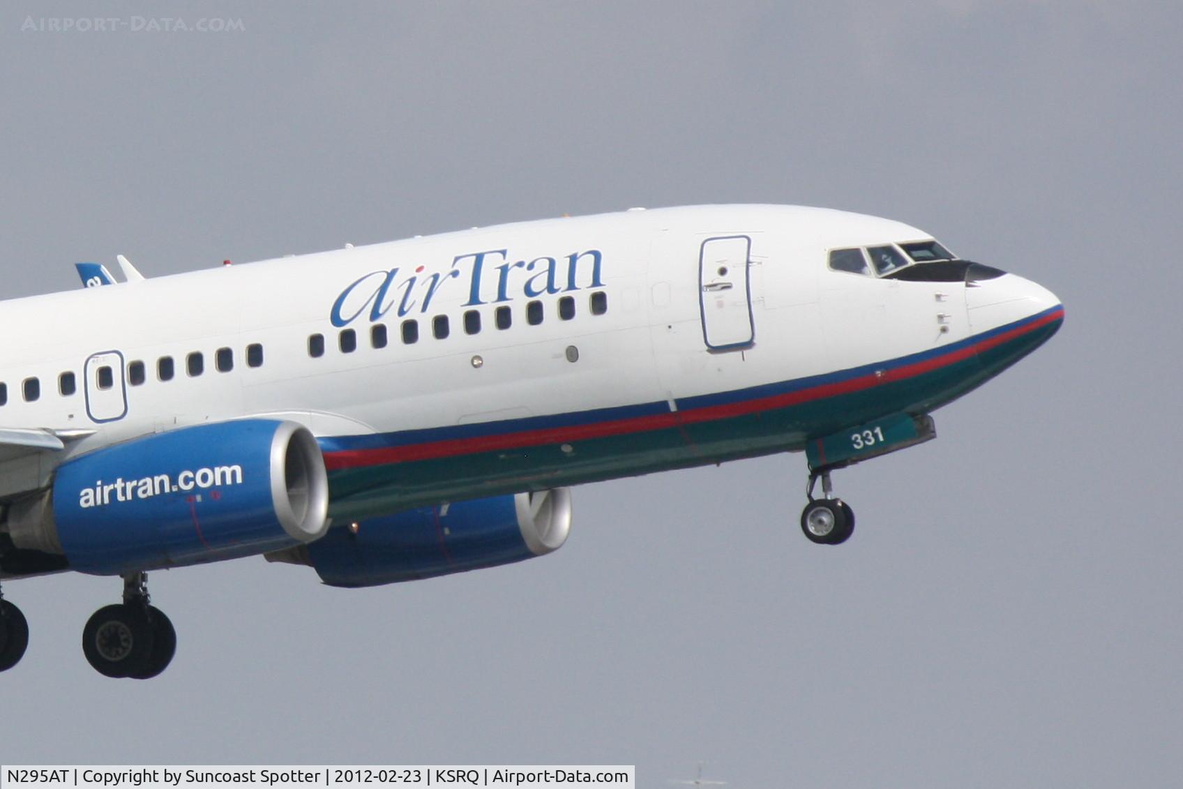 N295AT, 2006 Boeing 737-76N C/N 32677, AirTran Flight 691 departs Runway 14 at Sarasota-Bradenton International Airport enroute to Hartsfield-Jackson Atlanta International Airport