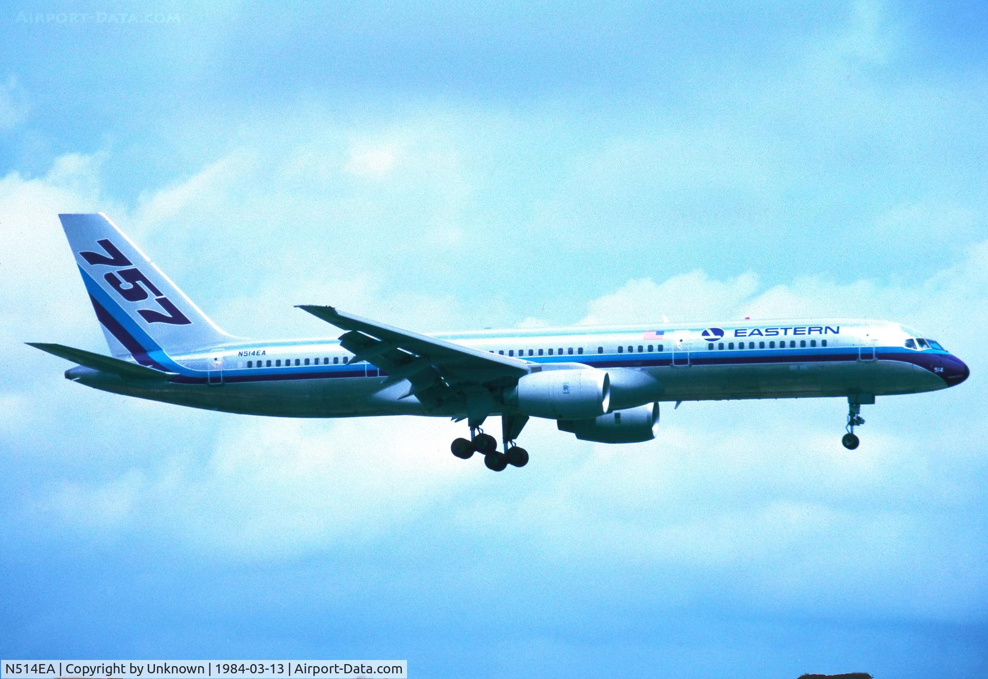 N514EA, 1983 Boeing 757-225 C/N 22204, 13.3.1984