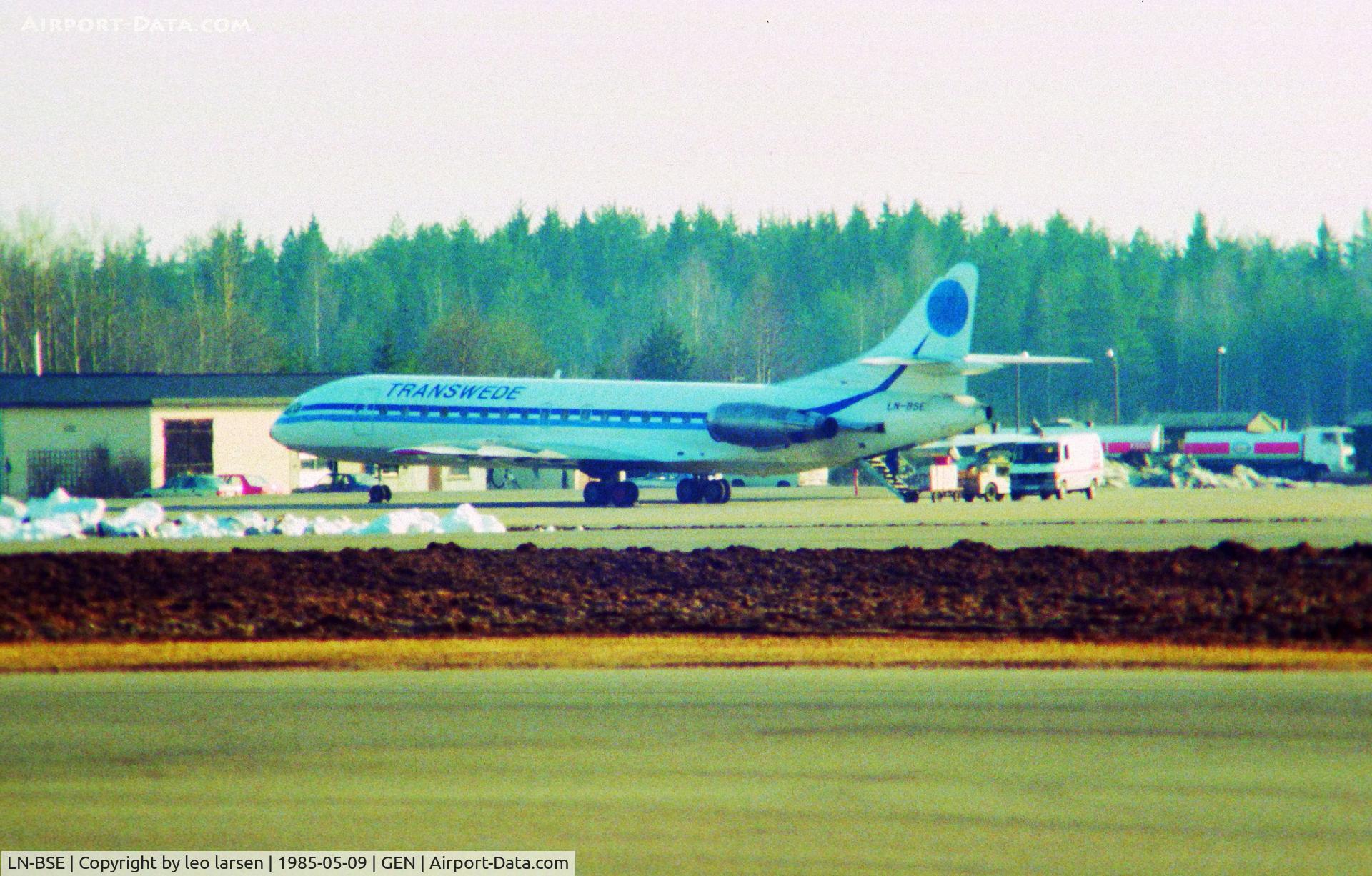 LN-BSE, 1969 Sud Aviation SE-210 Caravelle 10B3 Super B C/N 259, Oslo Gardermoen 9.5.1985