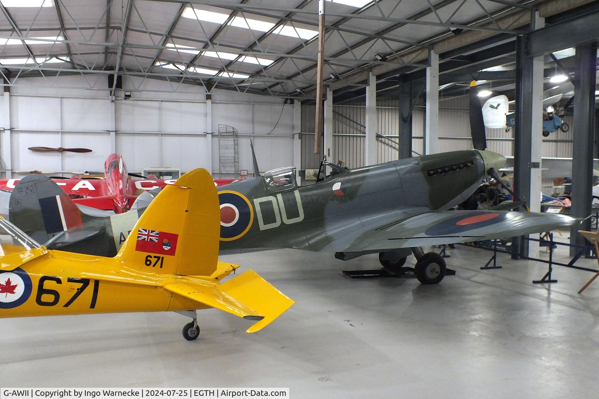 G-AWII, 1942 Supermarine 349 Spitfire LF.Vc C/N WASP/20/223, Supermarine Spitfire LF Vc at the Shuttleworth Collection, Biggleswade