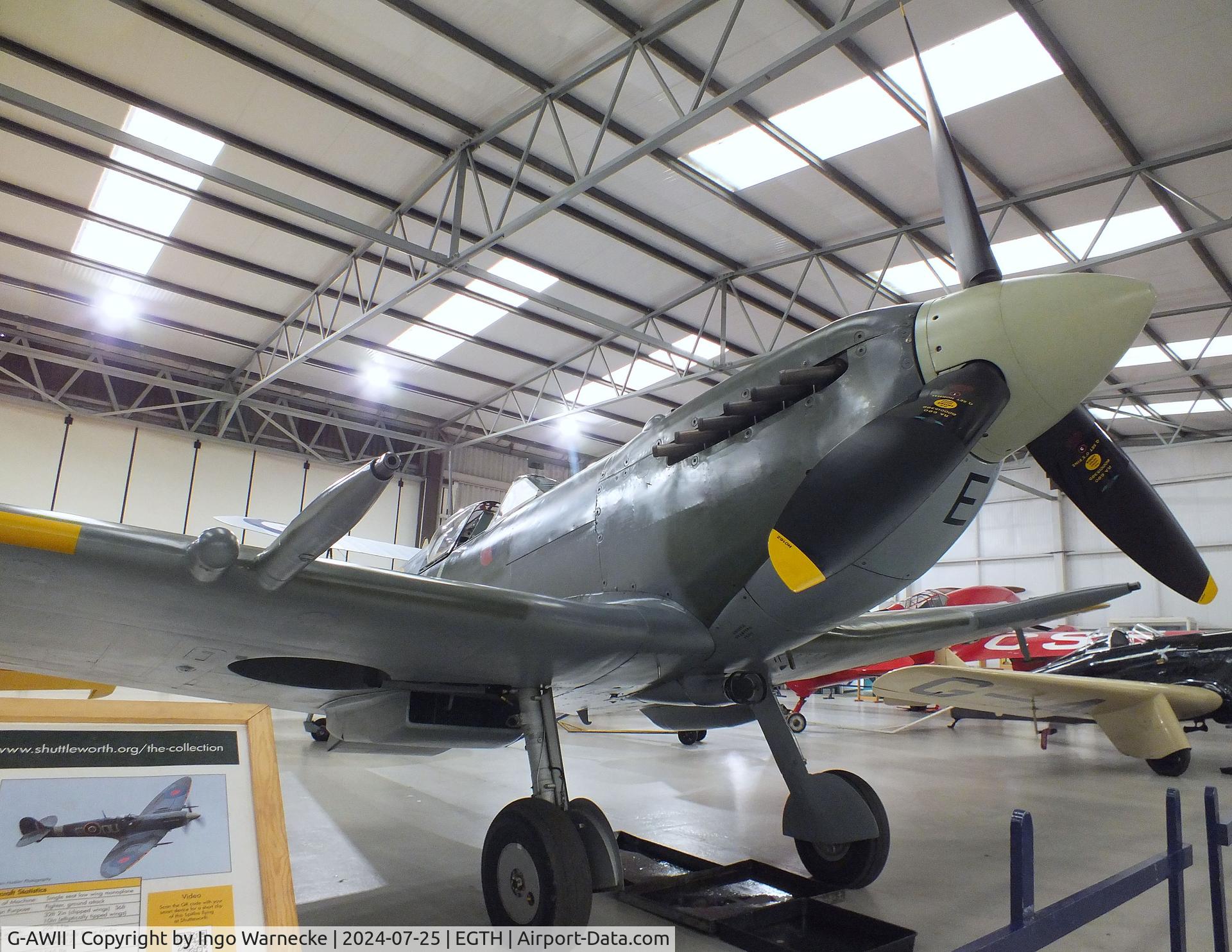 G-AWII, 1942 Supermarine 349 Spitfire LF.Vc C/N WASP/20/223, Supermarine Spitfire LF Vc at the Shuttleworth Collection, Biggleswade