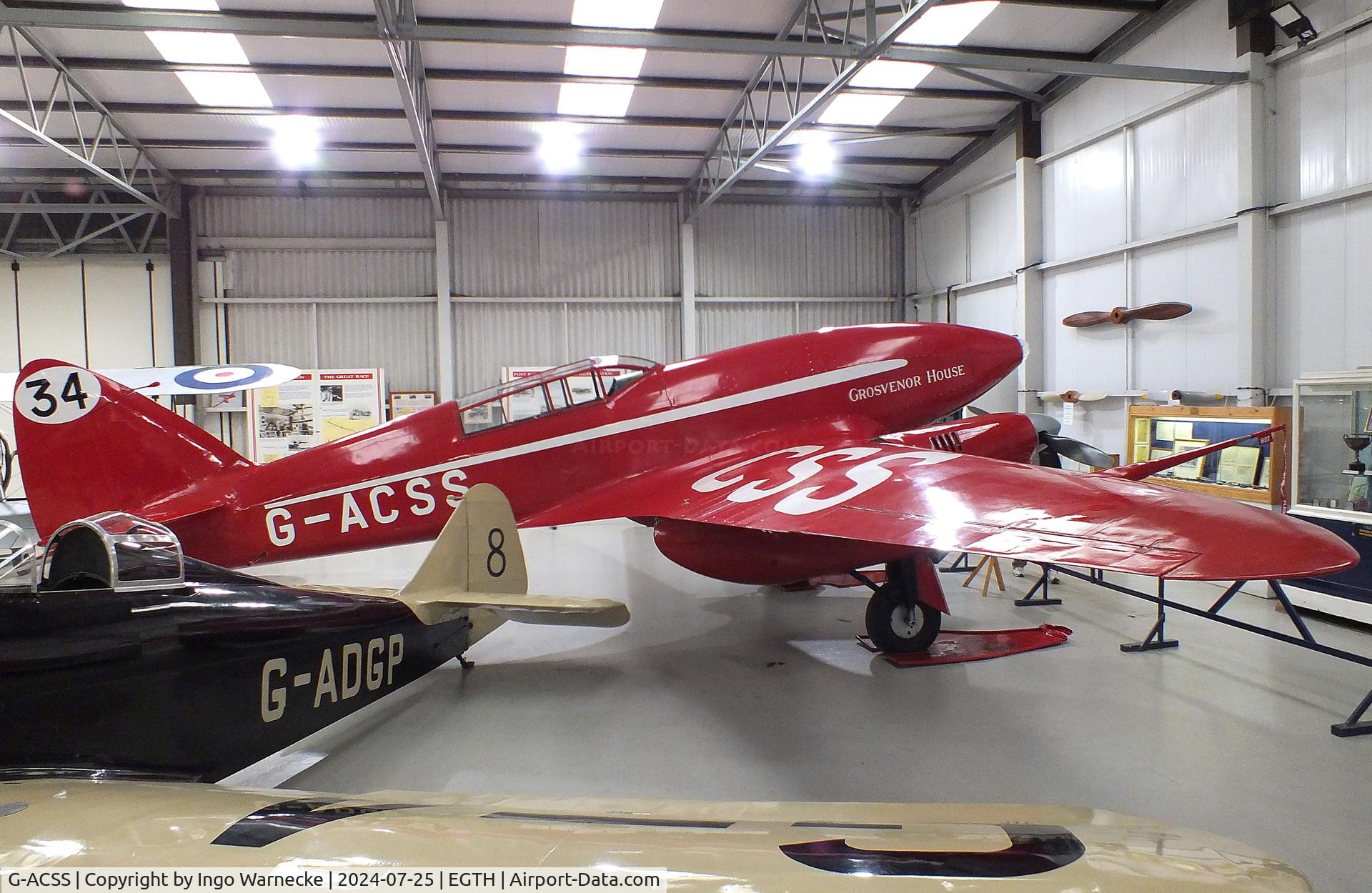 G-ACSS, 1934 De Havilland DH-88 Comet C/N 1996, De Havilland D.H.88 Comet at the Shuttleworth Collection, Biggleswade