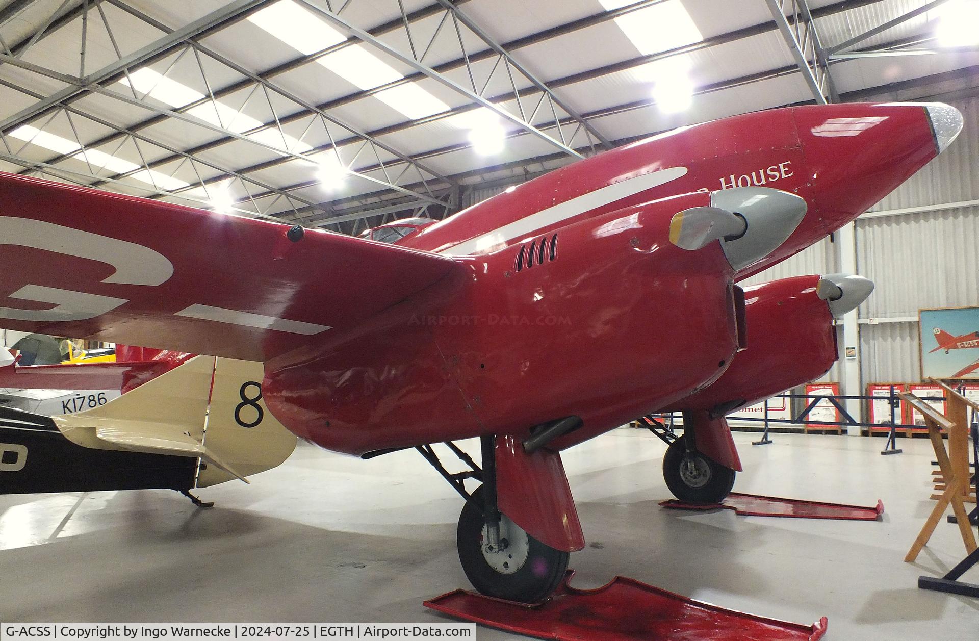 G-ACSS, 1934 De Havilland DH-88 Comet C/N 1996, De Havilland D.H.88 Comet at the Shuttleworth Collection, Biggleswade
