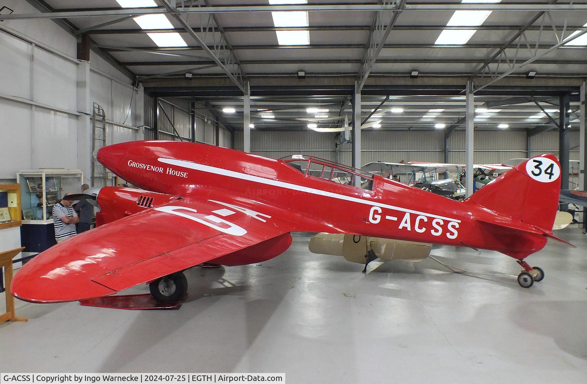 G-ACSS, 1934 De Havilland DH-88 Comet C/N 1996, De Havilland D.H.88 Comet at the Shuttleworth Collection, Biggleswade