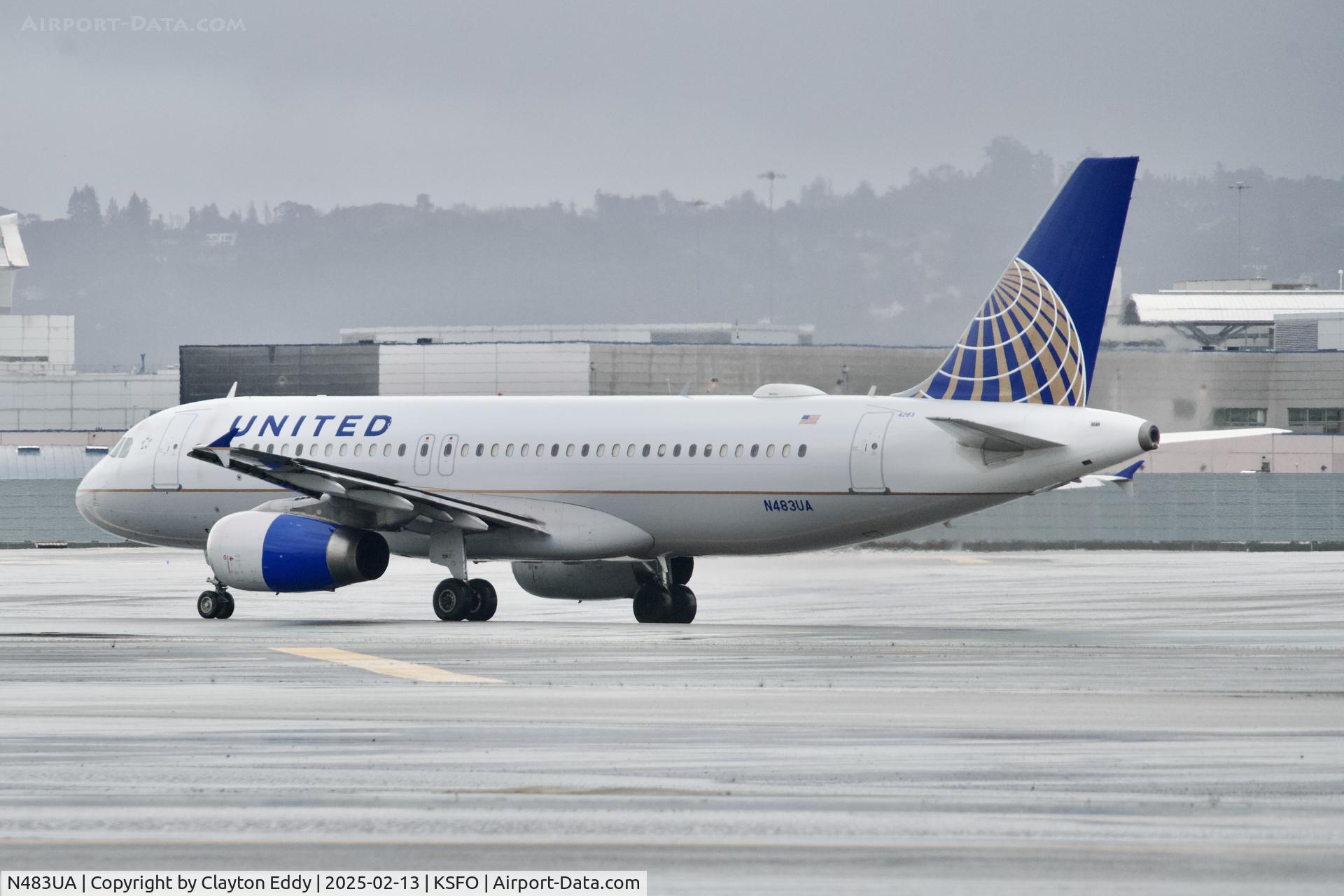 N483UA, 2001 Airbus A320-232 C/N 1586, SFO 2025