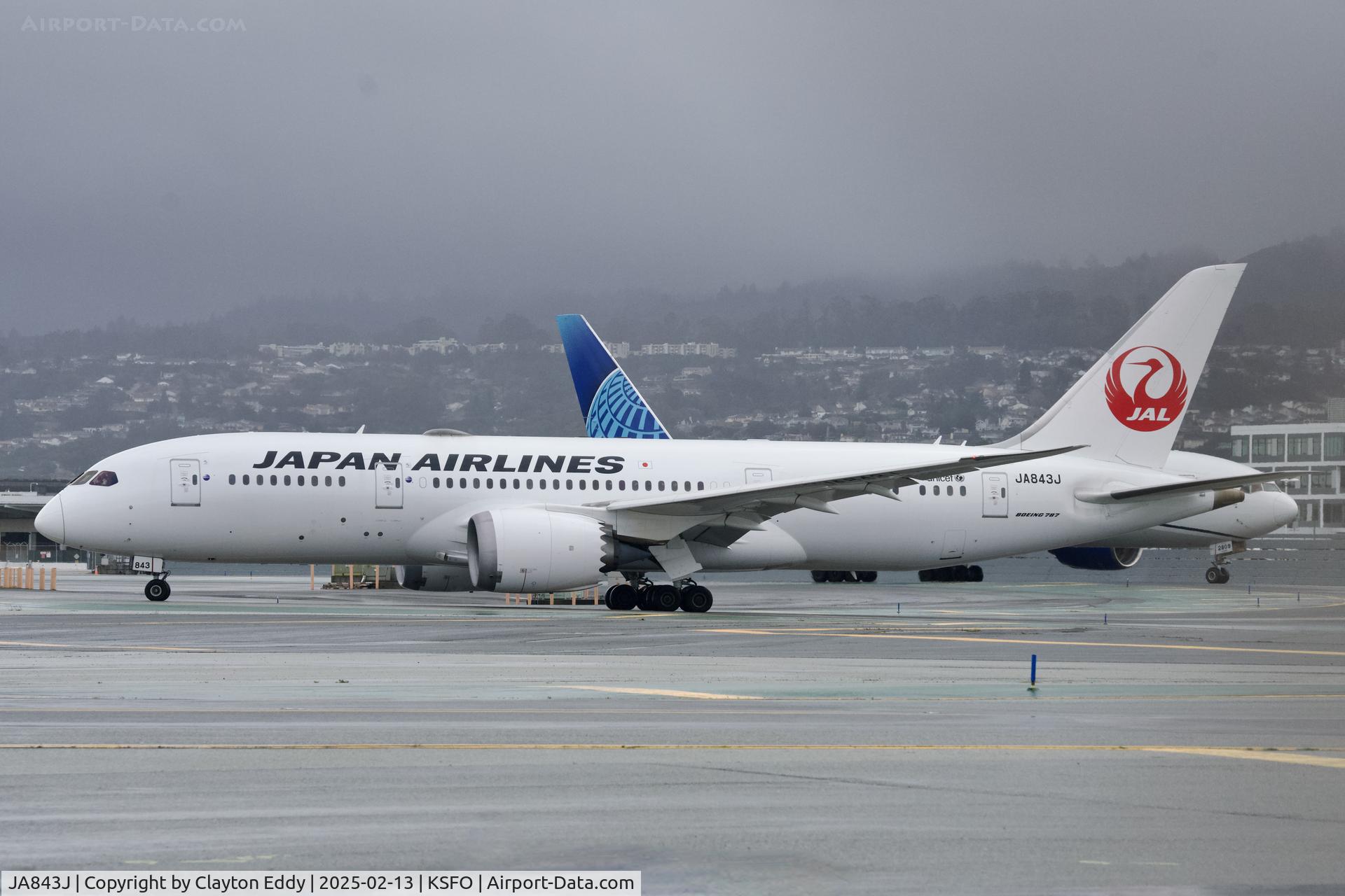 JA843J, 2015 Boeing 787-8 Dreamliner Dreamliner C/N 34859, SFO 2025