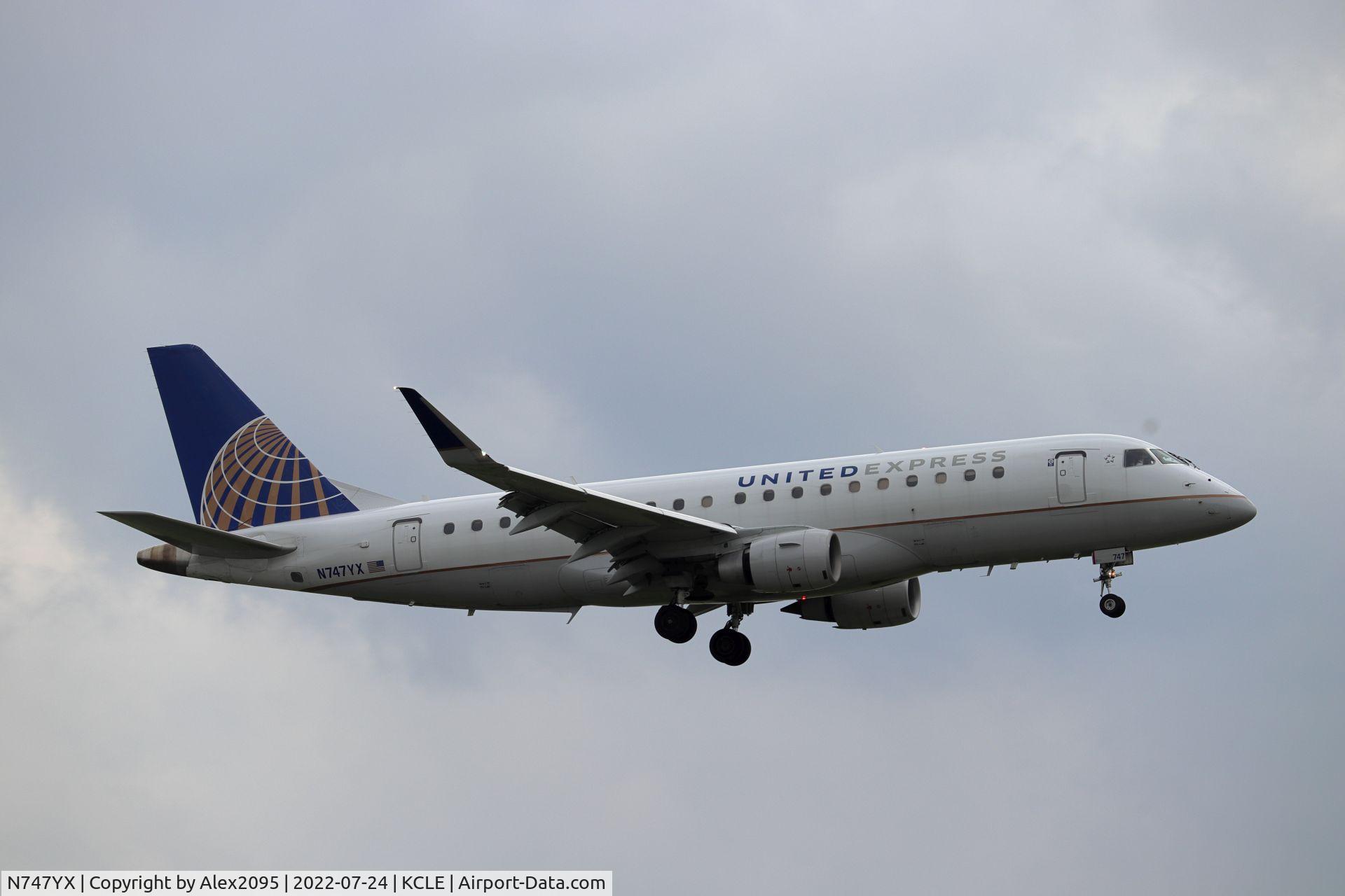 N747YX, 2017 Embraer 175LR (ERJ-170-200LR) C/N 17000676, United Express #3594 KEWR-KCLE