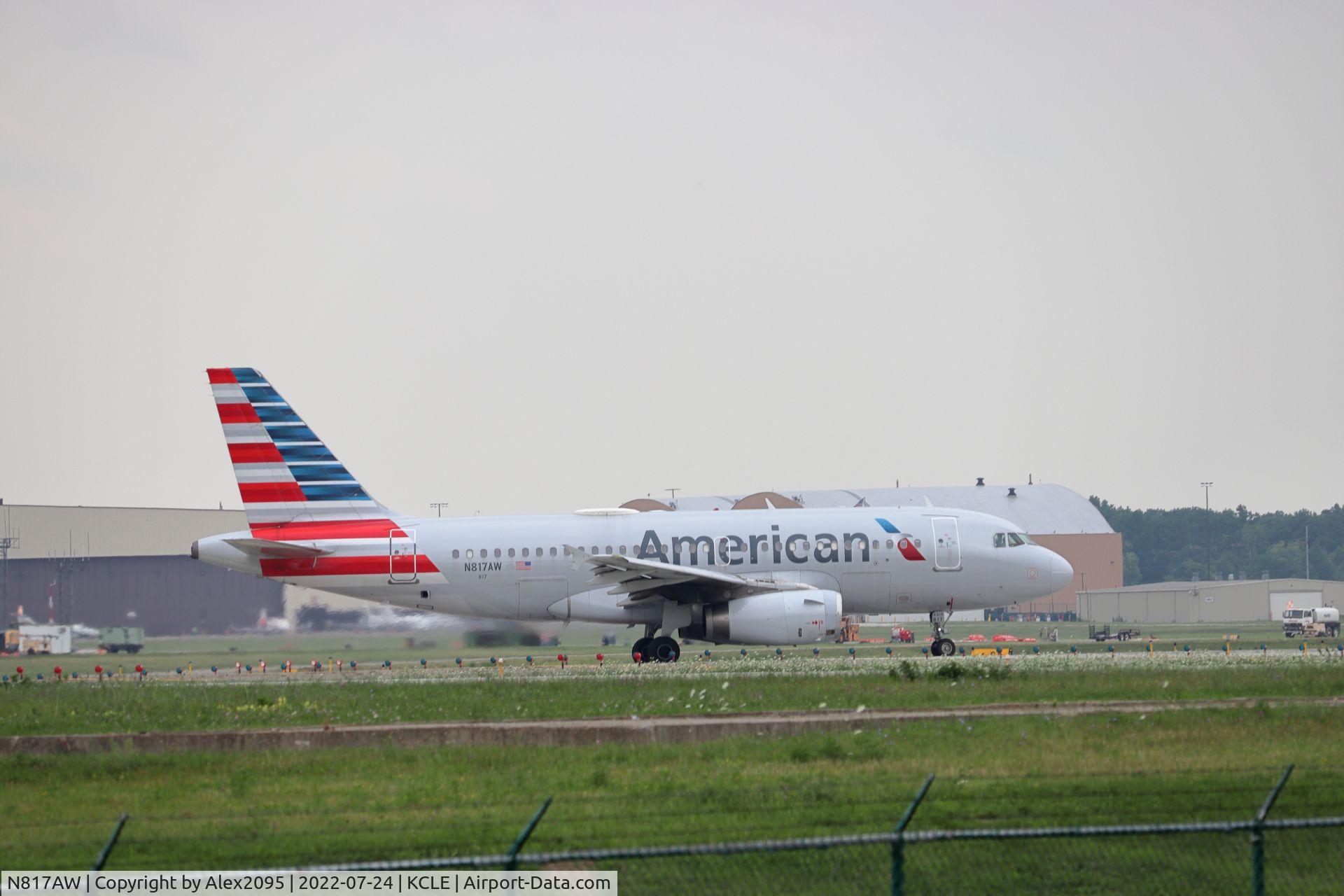 N817AW, 2000 Airbus A319-132 C/N 1373, American #1470 KCLE-KORD
