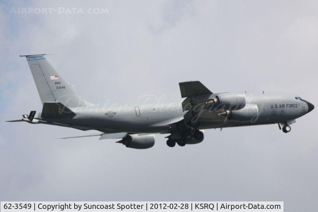 62-3549, 1962 Boeing KC-135R Stratotanker C/N 18532, KC-135 departs SRQ