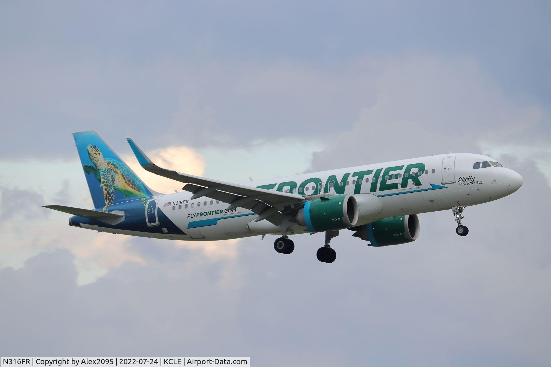N316FR, 2017 Airbus A320-251N C/N 7824, Frontier #2424 KRSW-KCLE