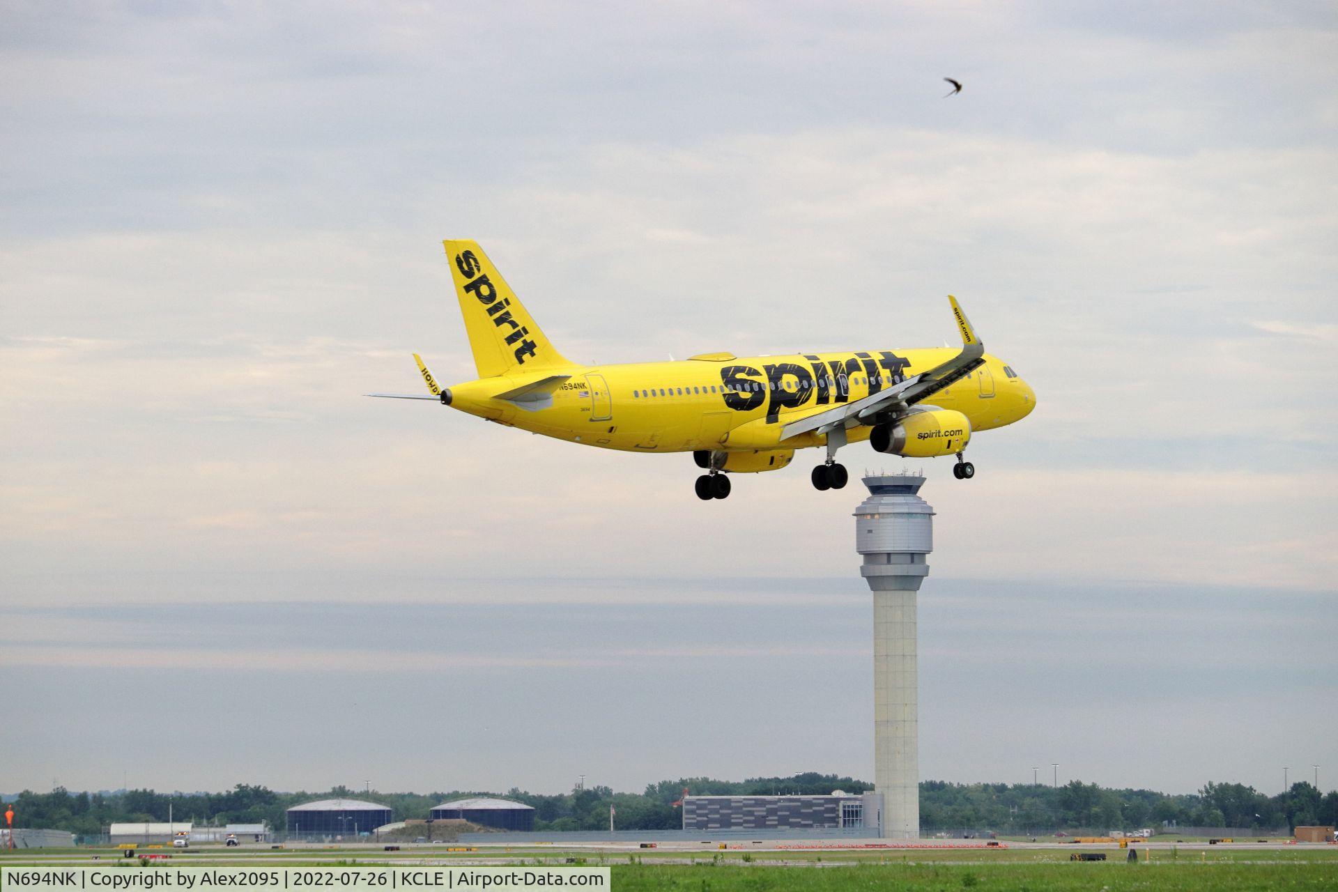 N694NK, 2018 Airbus A320-232 C/N 8632, Spirit #1152 KTPA-KCLE