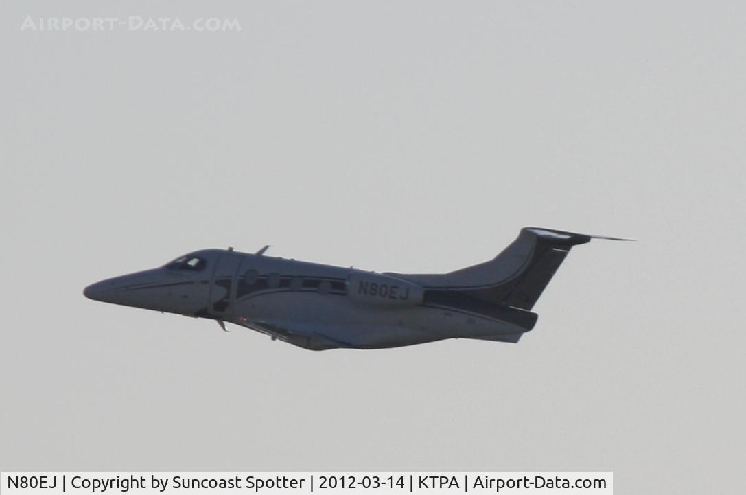 N80EJ, 2010 Embraer EMB-500 Phenom 100 C/N 50000133, N80EJ departs Runway 1R at Tampa International Airport enroute to Dallas Love Field