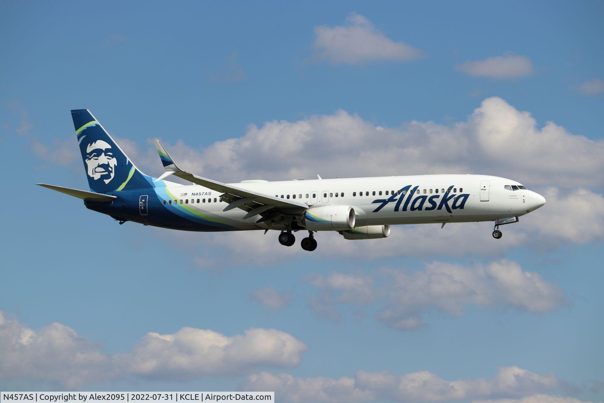 N457AS, 2014 Boeing 737-900/ER C/N 36355, Alaska #216 KSEA-KCLE