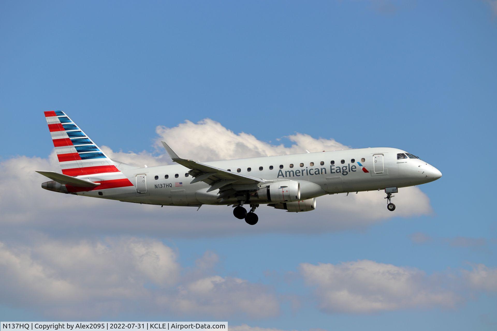 N137HQ, 2008 Embraer 175LR (ERJ-170-200LR) C/N 17000231, American Eagle #4765 KJFK-KCLE