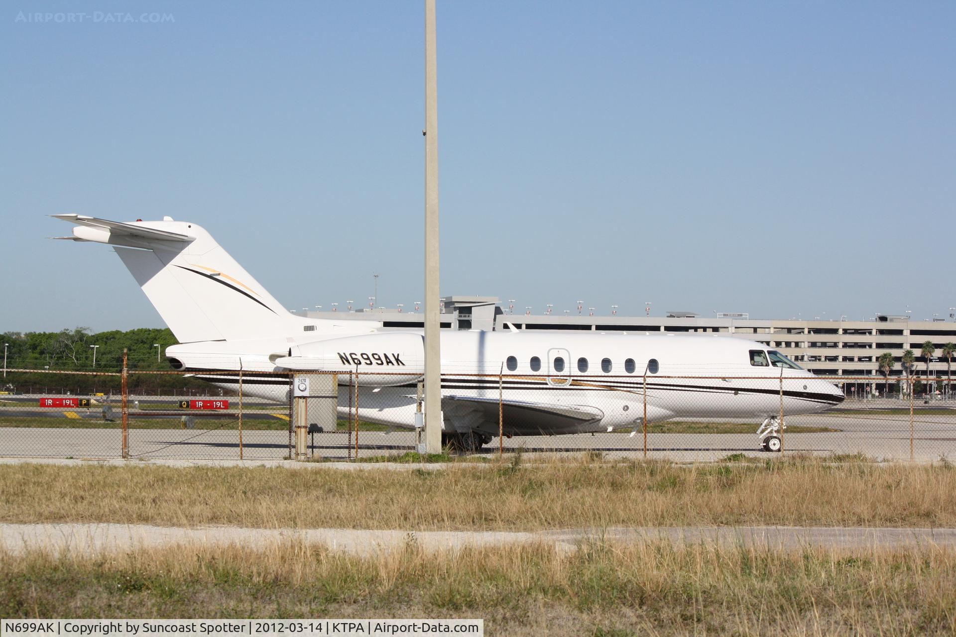 N699AK, 2008 Hawker Beechcraft 4000 C/N RC-16, N699AK sits on the tarmac at Tampa International Airport