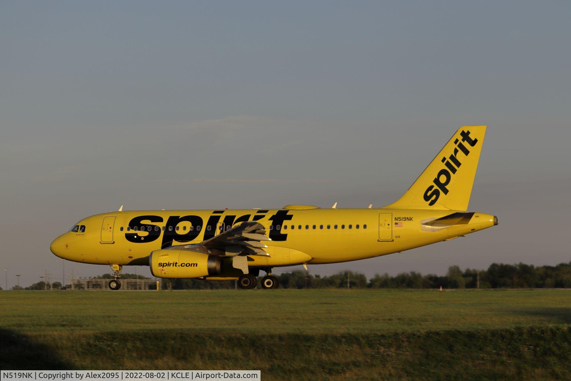 N519NK, 2006 Airbus A319-132 C/N 2723, Spirit #178 KCLE-KMYR