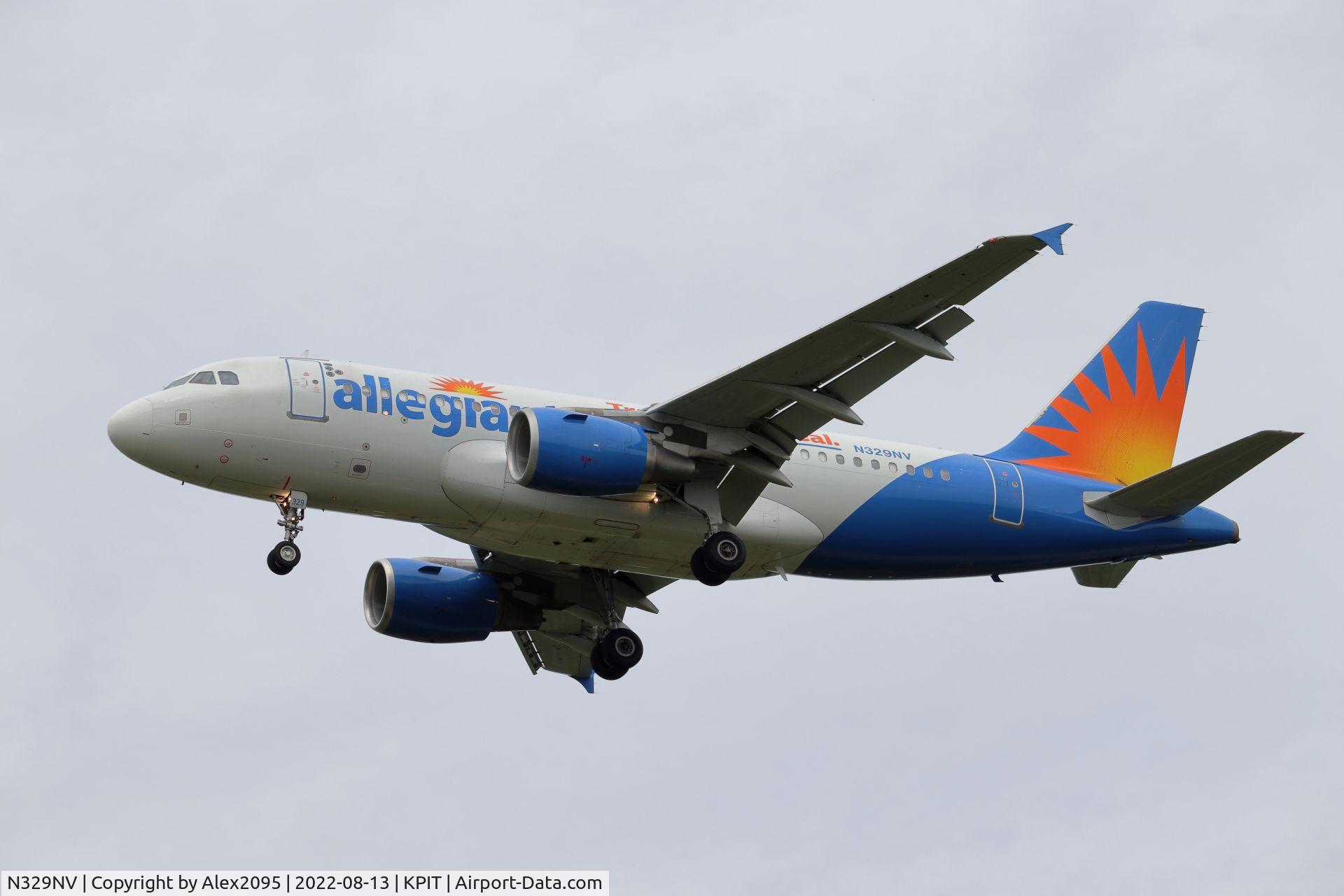 N329NV, 2006 Airbus A319-111 C/N 2876, Allegiant #2512 KSFB-KPIT