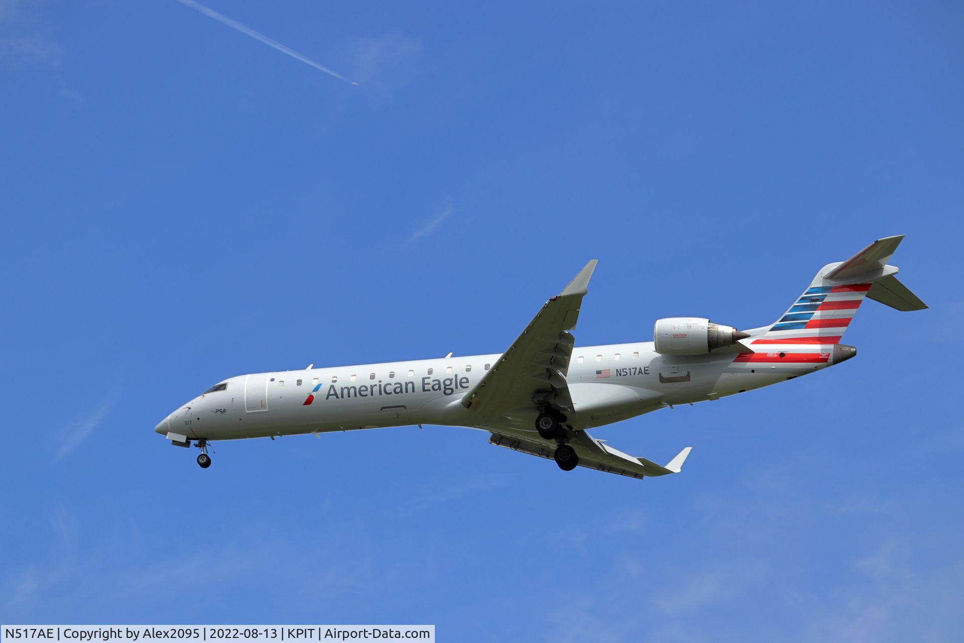 N517AE, 2003 Bombardier CRJ-701ER (CL-600-2C10) Regional Jet C/N 10124, American Eagle #5323 KPHL-KPIT