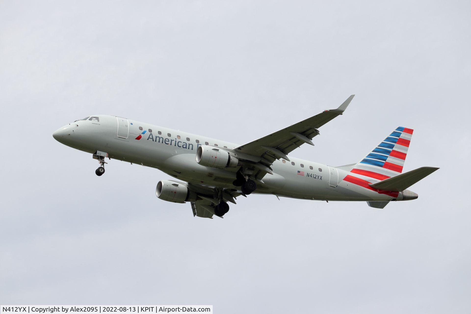 N412YX, 2013 Embraer 175LR (ERJ-170-200LR) C/N 17000375, American Eagle #4640 KJFK-KPIT