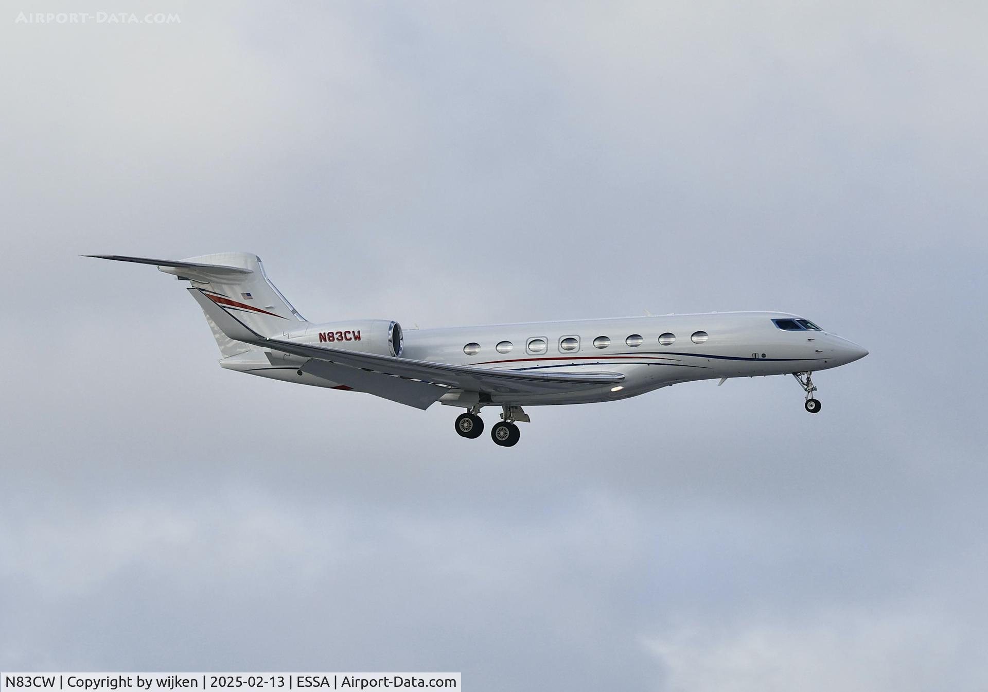 N83CW, 2020 Gulfstream G650ER C/N 6450, Rwy 01L