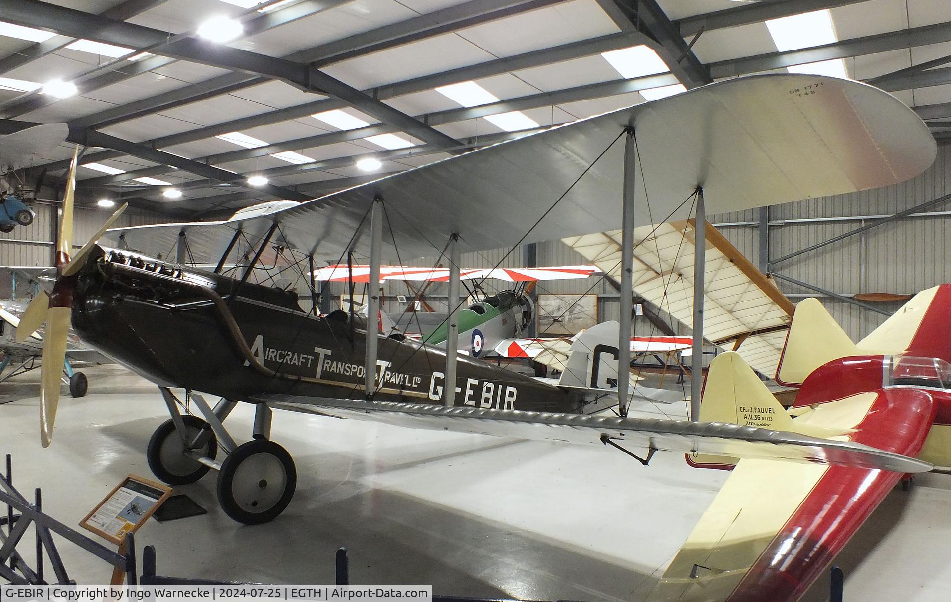 G-EBIR, 1924 De Havilland DH.51Moth C/N 102, De Havilland D.H.51 at the Shuttleworth Collection, Biggleswade