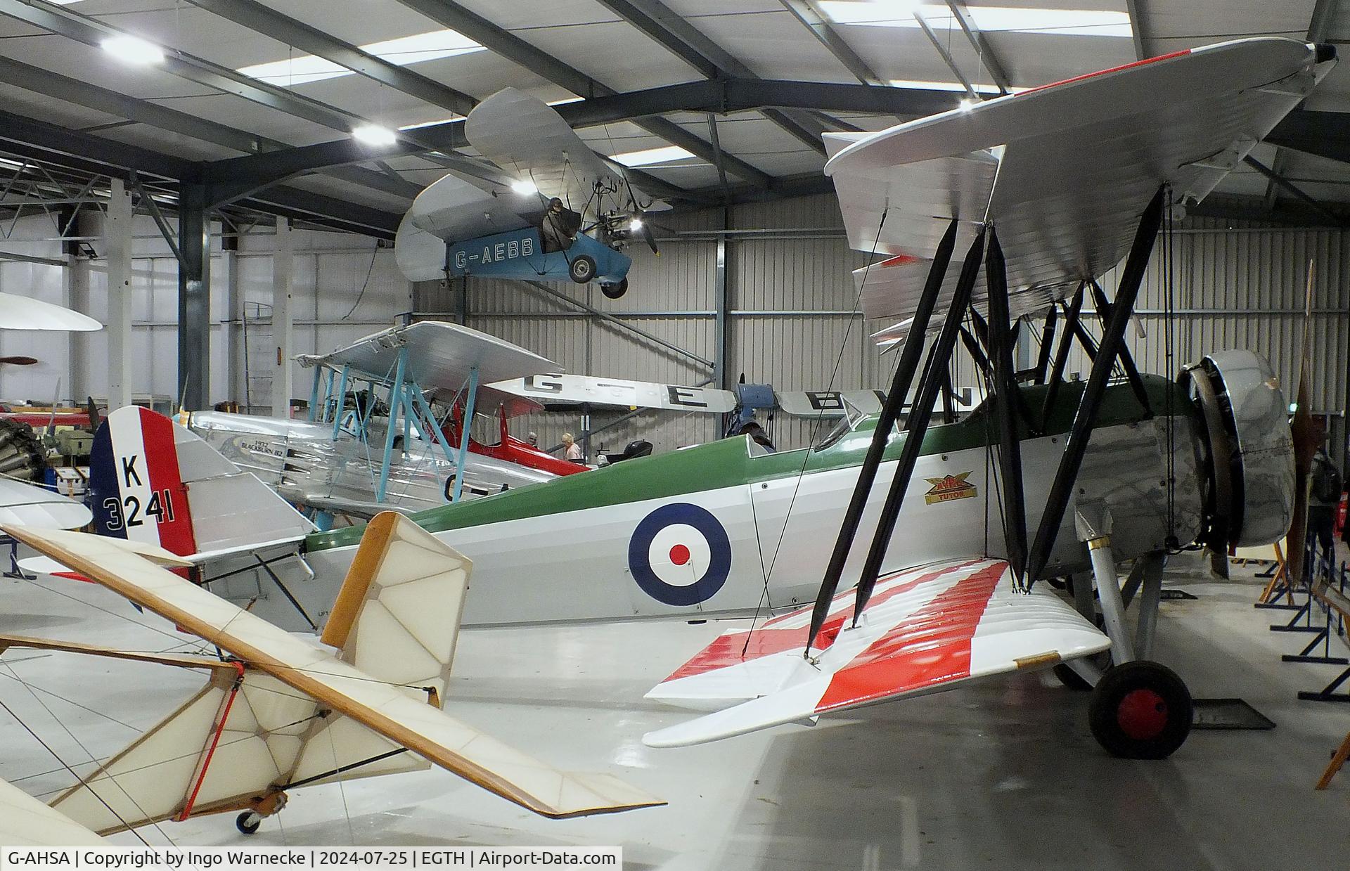 G-AHSA, 1933 Avro 621 Tutor C/N K3215, Avro 621 Tutor at the Shuttleworth Collection, Biggleswade