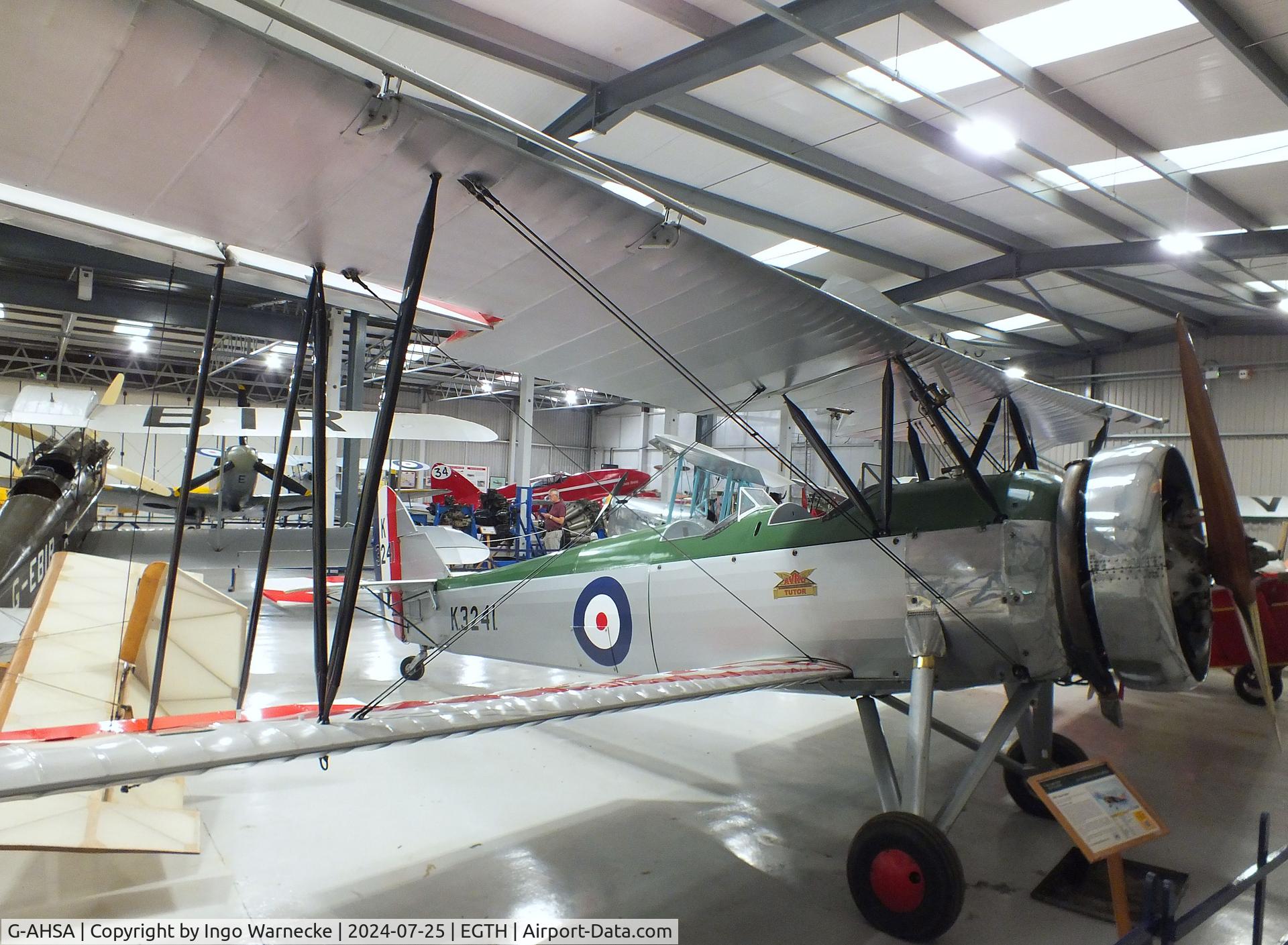 G-AHSA, 1933 Avro 621 Tutor C/N K3215, Avro 621 Tutor at the Shuttleworth Collection, Biggleswade