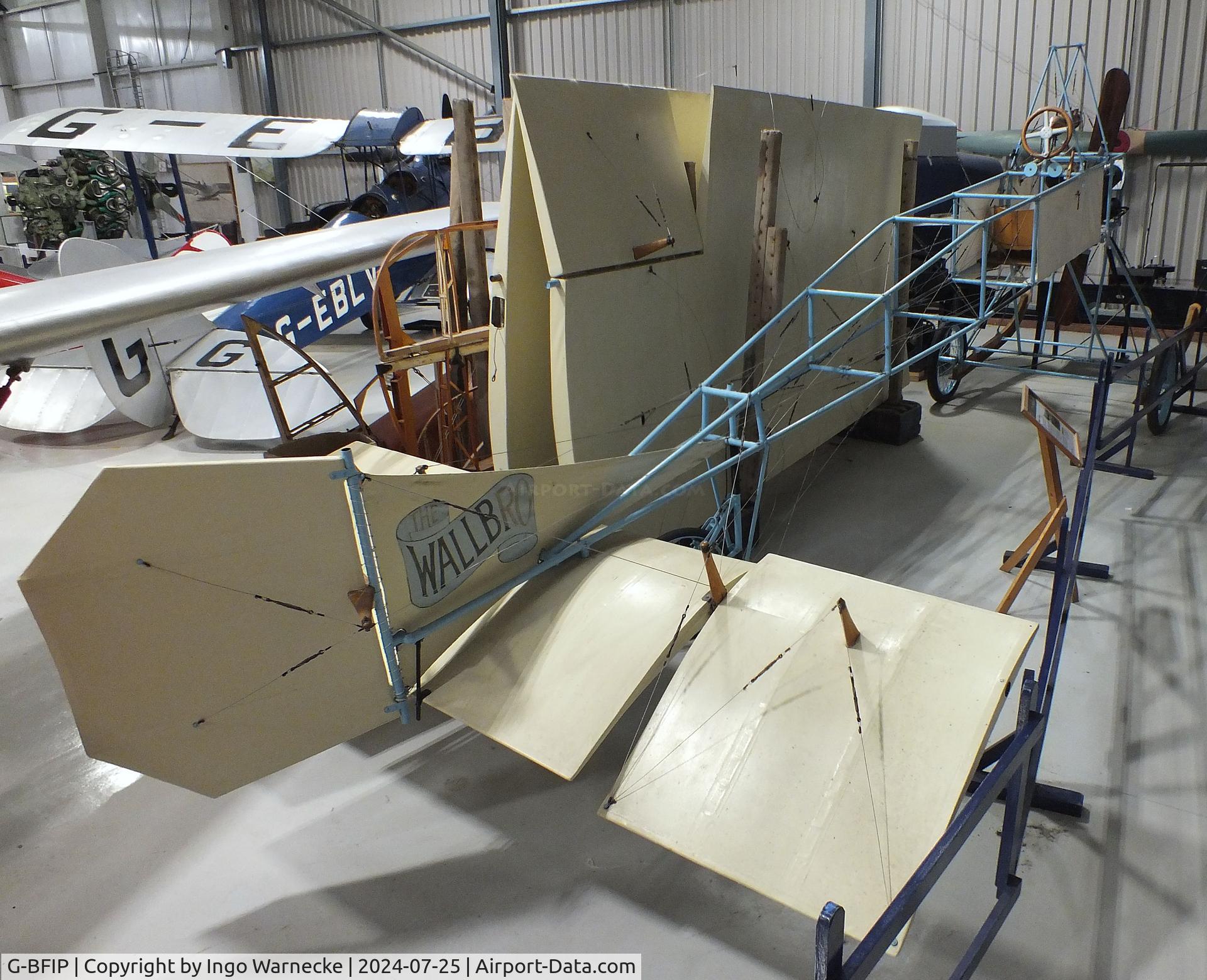 G-BFIP, Wallbro Monoplane Replica C/N WA-1, Ken Wallis 1910 Wallbro 'All British' replica (wings dismounted) at the Shuttleworth Collection, Biggleswade