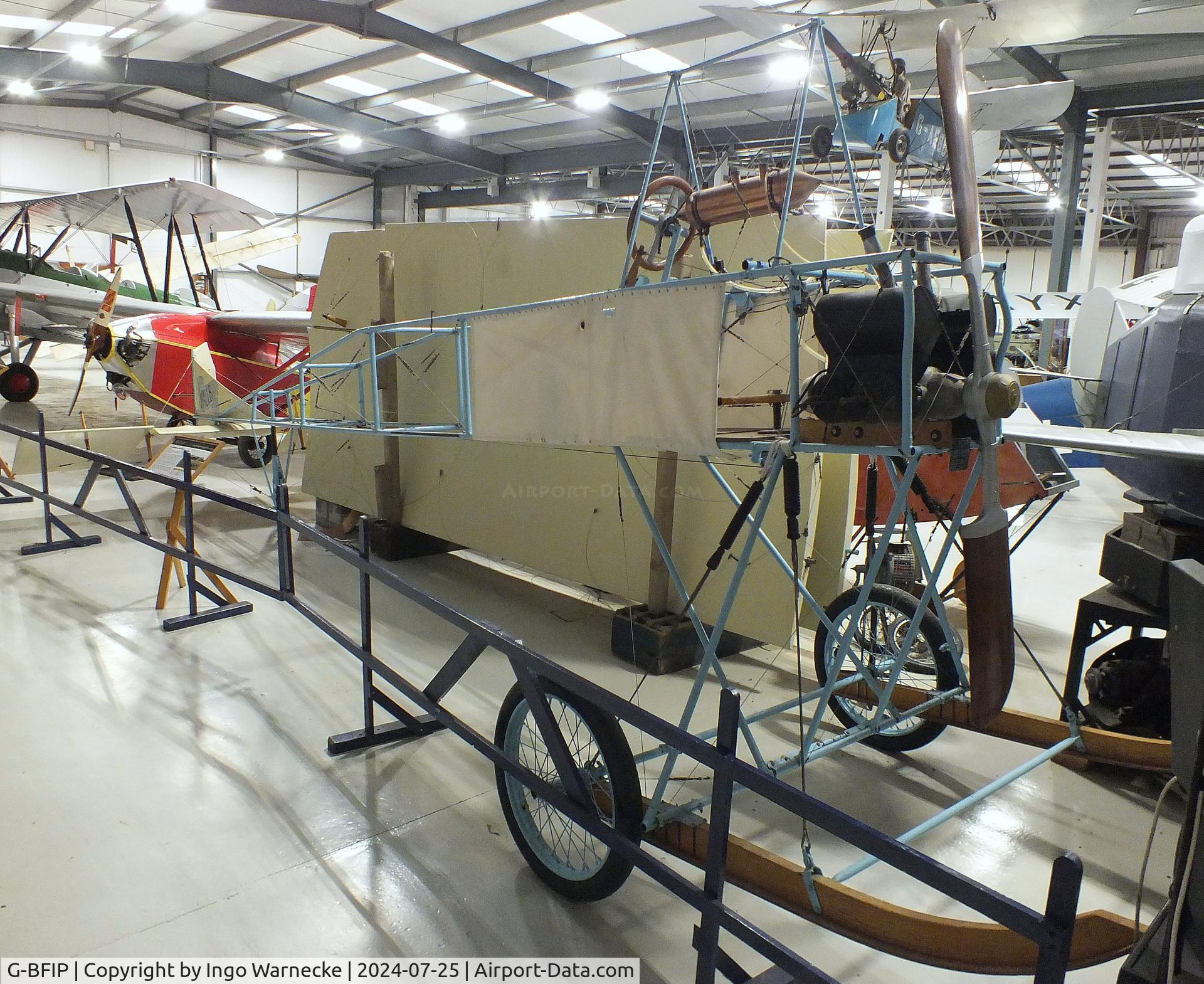 G-BFIP, Wallbro Monoplane Replica C/N WA-1, Ken Wallis 1910 Wallbro 'All British' replica (wings dismounted) at the Shuttleworth Collection, Biggleswade