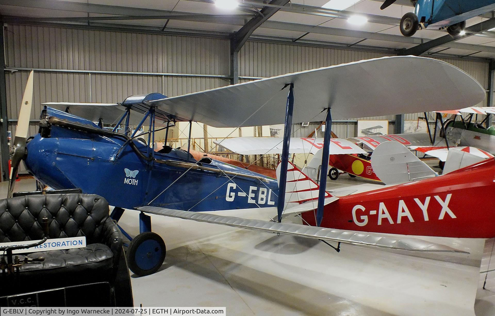 G-EBLV, 1925 De Havilland DH-60 Moth C/N 188, De Havilland D.H.60 Moth at the Shuttleworth Collection, Biggleswade